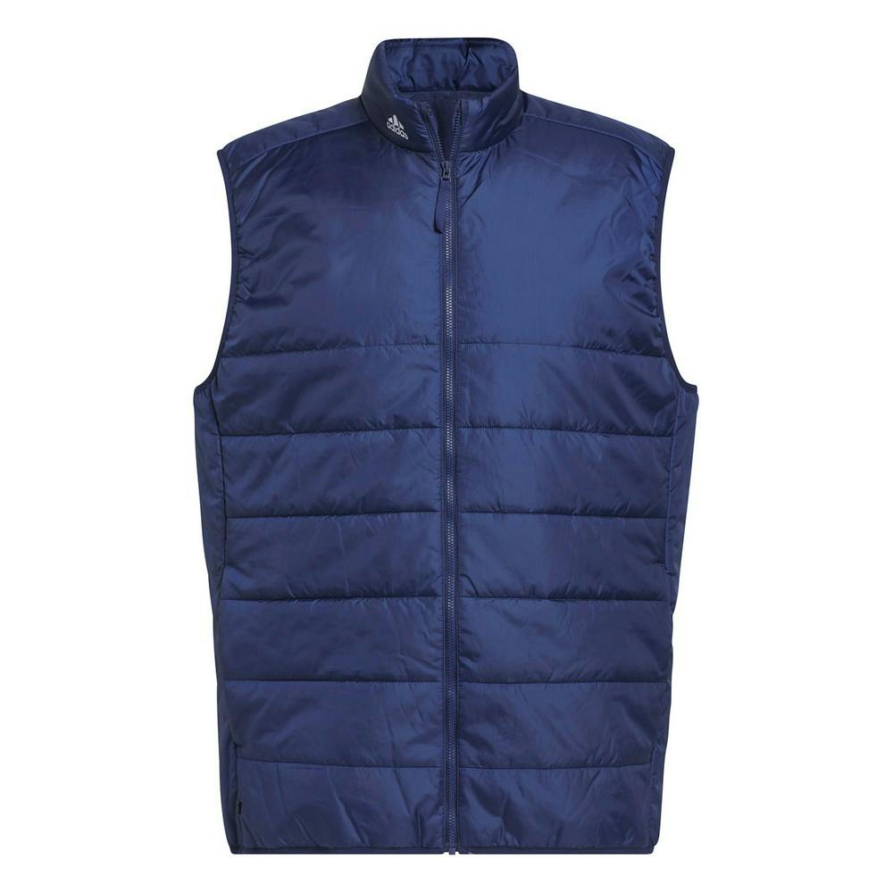 Adidas Men's Blue Puffy Logo Gilet - Team Navy - L - Team Navy - 100% Recycled Polyester