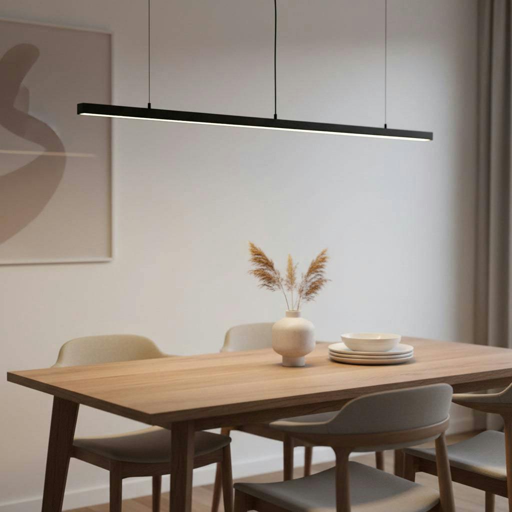 Rackhams Black/Light 20 Watt Linear Pendant Fixture
