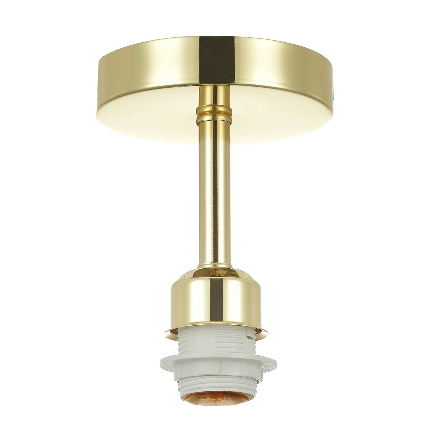 Rackhams Light Polished Brass Plated Ceiling Fitting For Industrial Style Bulbs