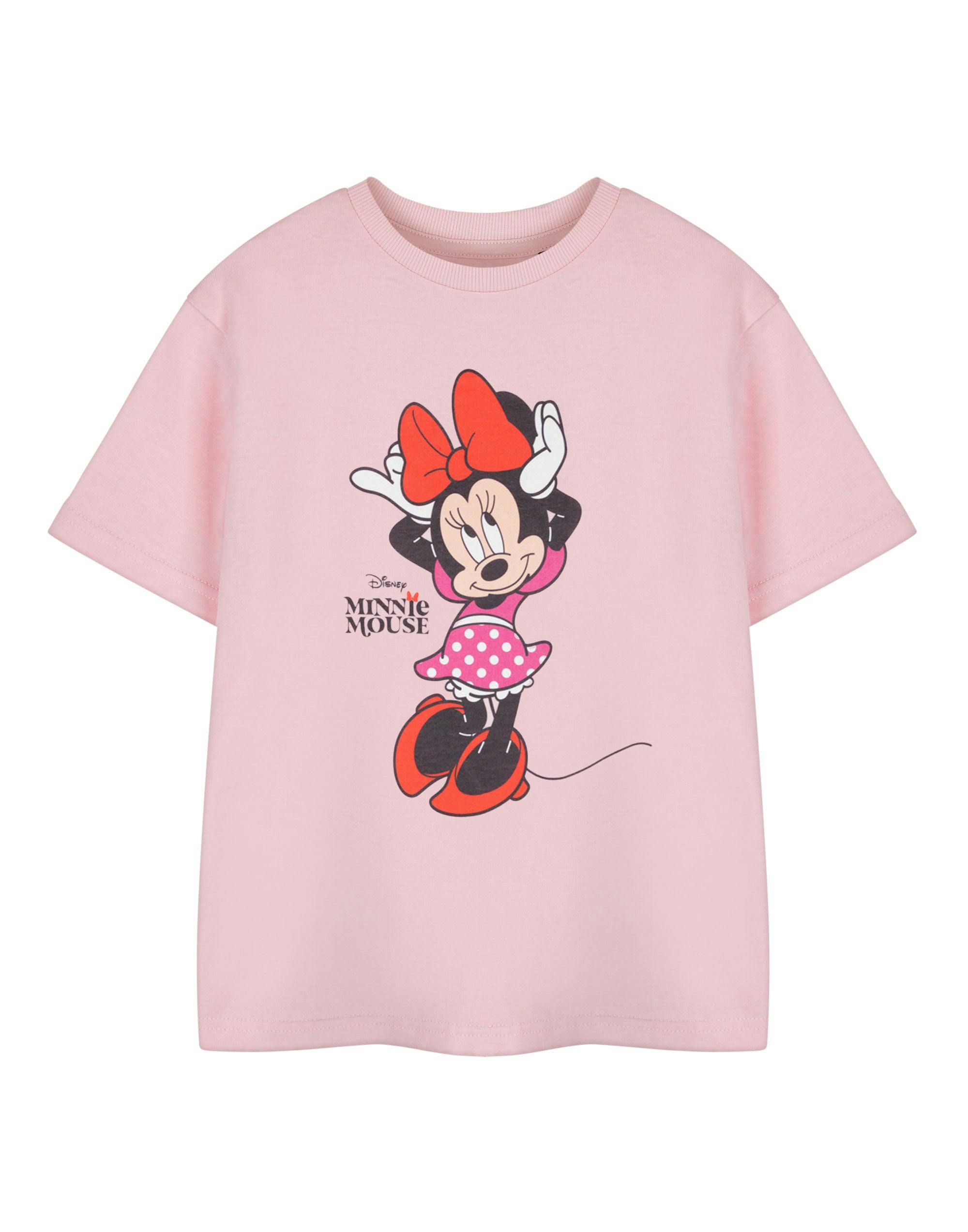 Vanilla Underground Girls Pink Disney Minnie Mouse Pose Short Sleeved T-Shirt - 2-3 Years