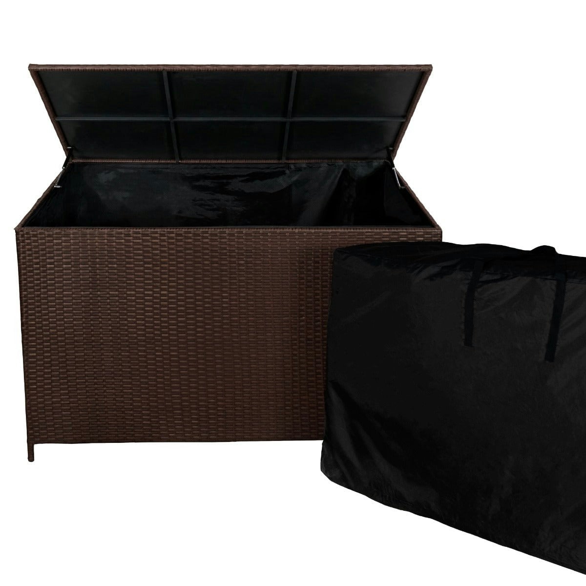 Rackhams Brown Rattan Cushion Storage Box