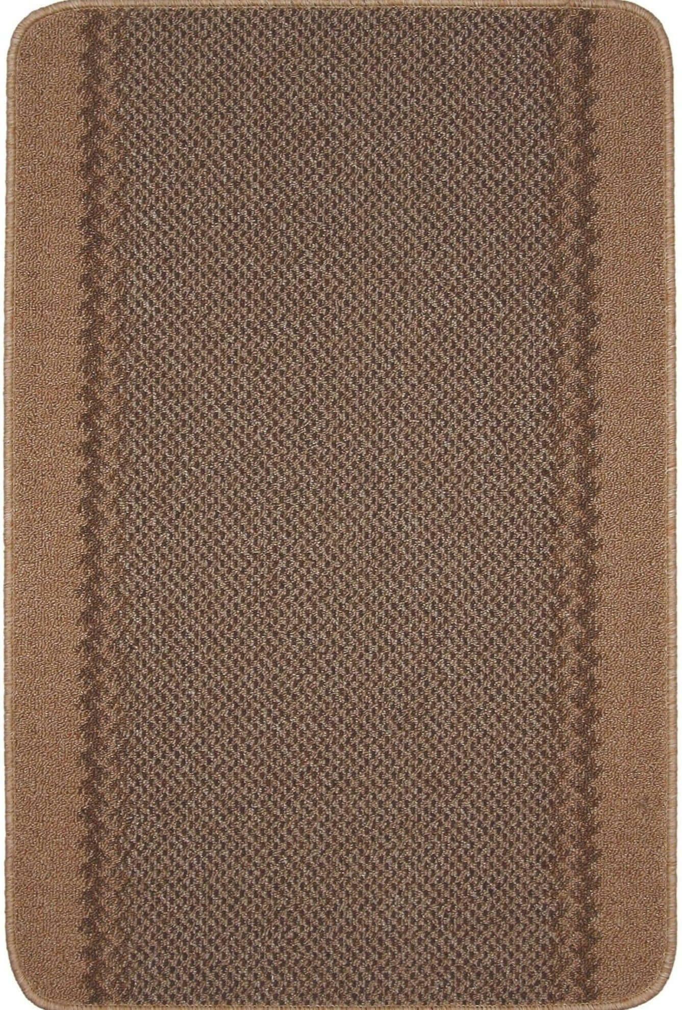 The Rugs Beige Washable Bordered Rug | 116B - 67X100 Cm