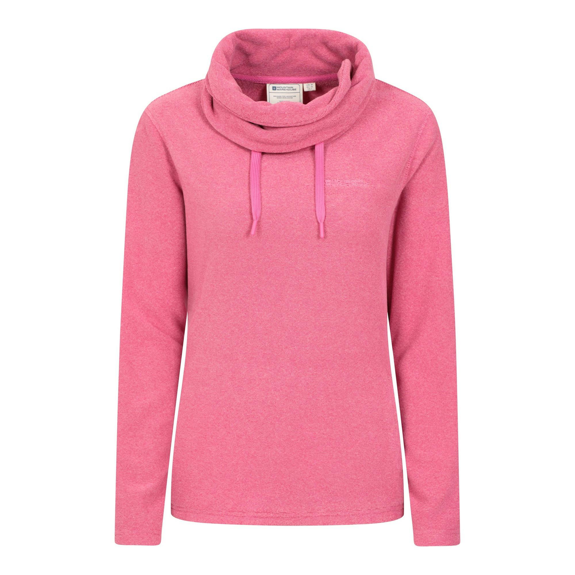 Mountain Warehouse Women's Dark/Pink Hebridean Cowl Neck Fleece Top - 18 Uk - 100% Polyester