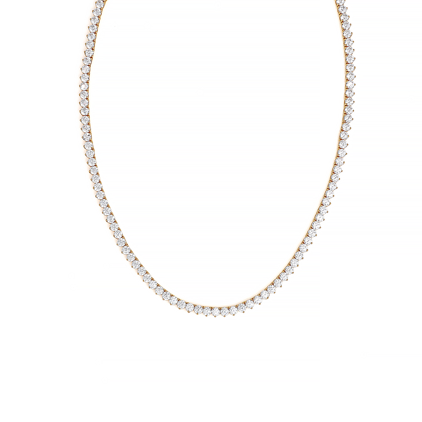 Say It With Yellow/Gold Heart Tennis Necklace