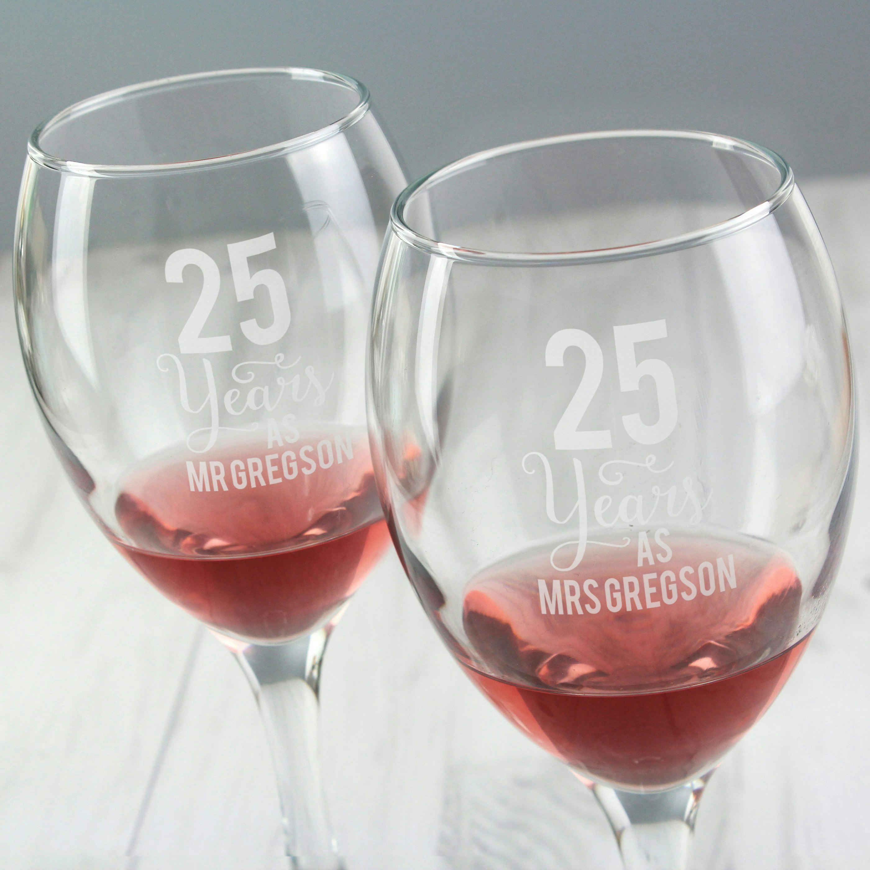 Rackhams Personalised Years As... Wine Glass Set