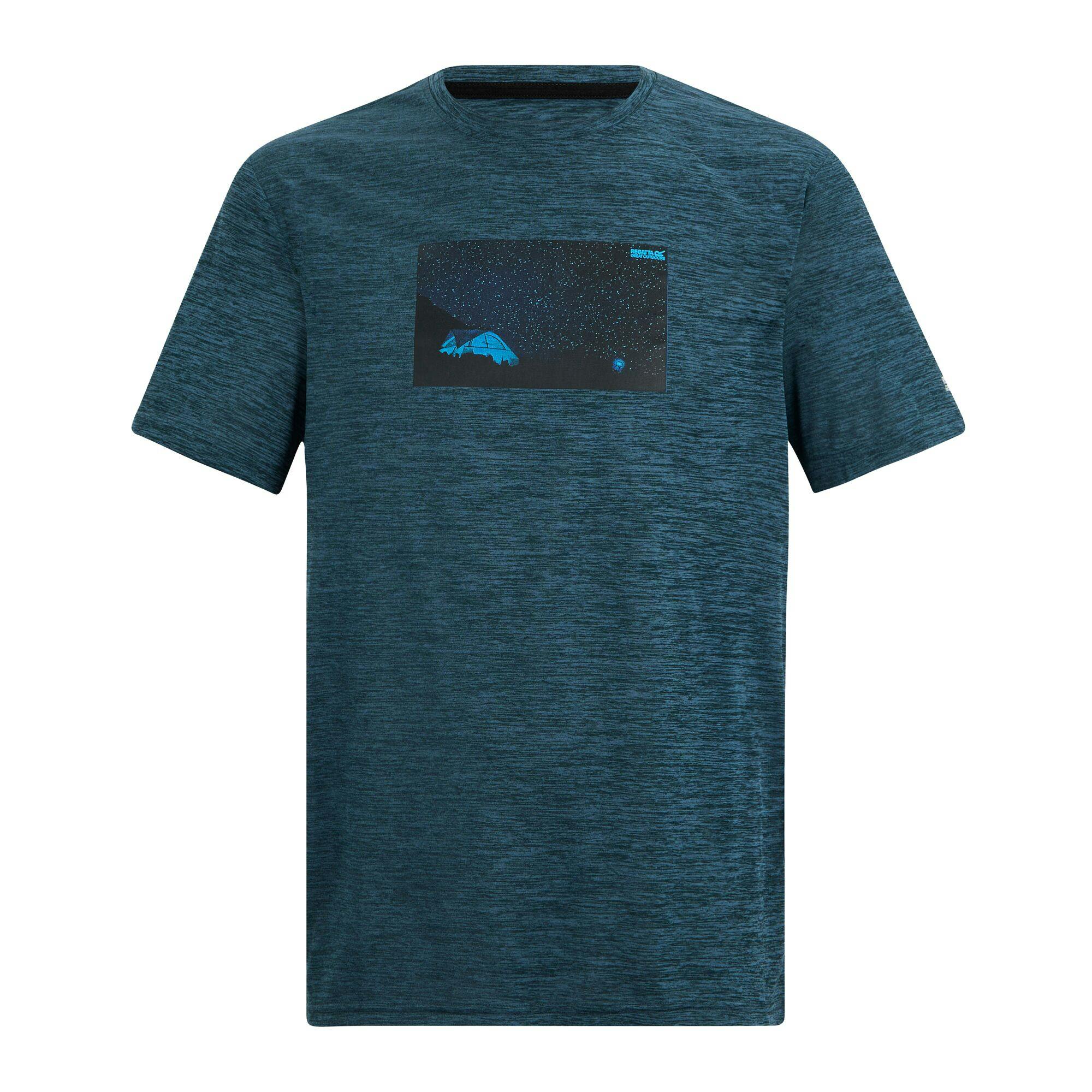 Regatta Men's Fingal Night Sky T-Shirt - Night Sky Marl - L - Night Sky Marl - 50% Polyester/50% Recycled Polyester