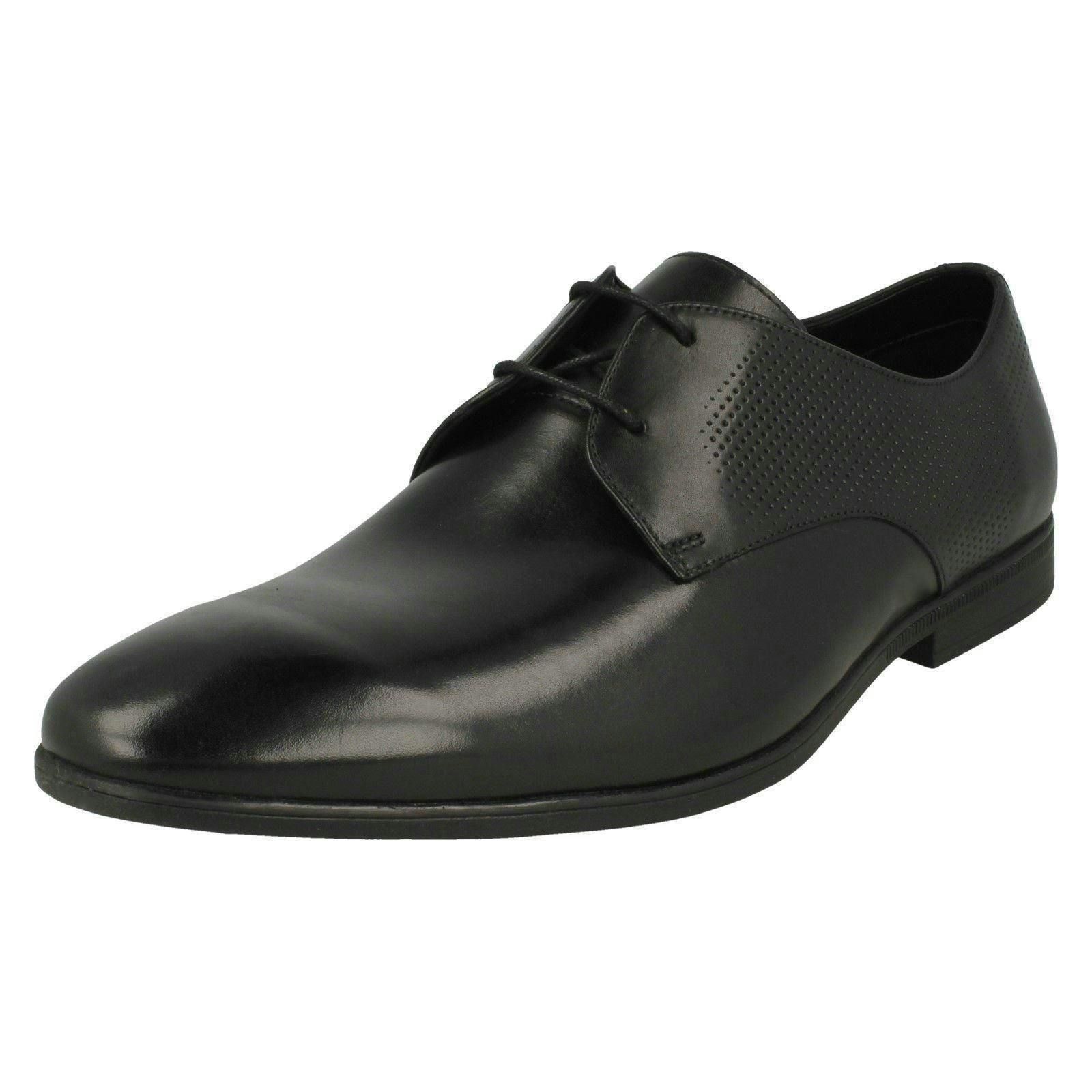 Clarks Men's Black Formal Lace Up Shoes Bampton Walk - Uk 6.5