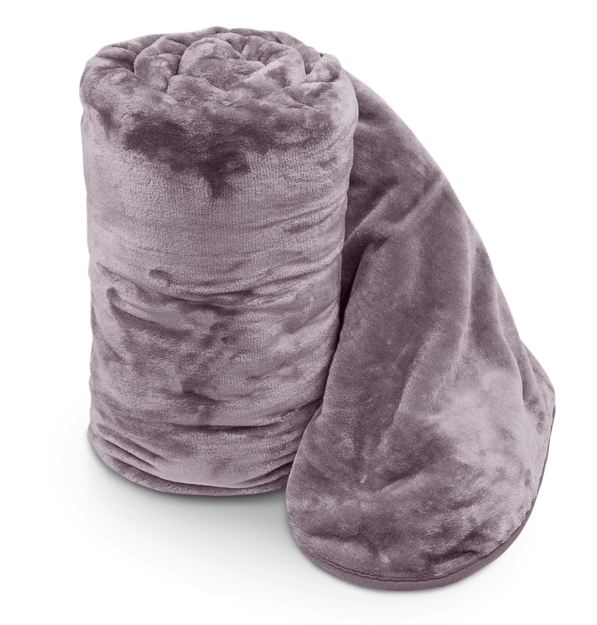 Rackhams Mauve Mink Flannel Throw - 150Cm X 200Cm