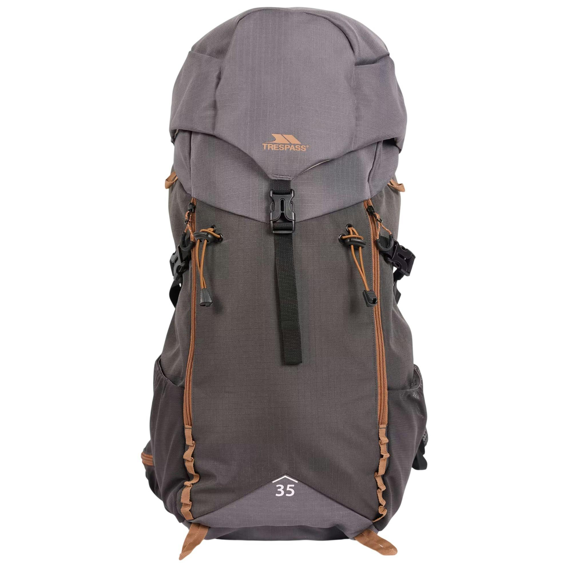 Trespass Dark/Grey Pass 35L Hiking Backpack - One Size