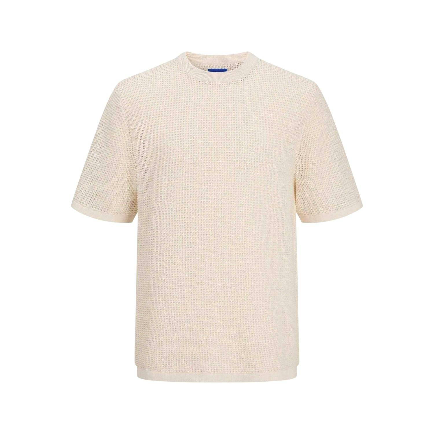 Jack And Jones Men's Joralmeria Crew Neck T-Shirt - Sea Salt - Xl - Sea Salt - 100% Cotton