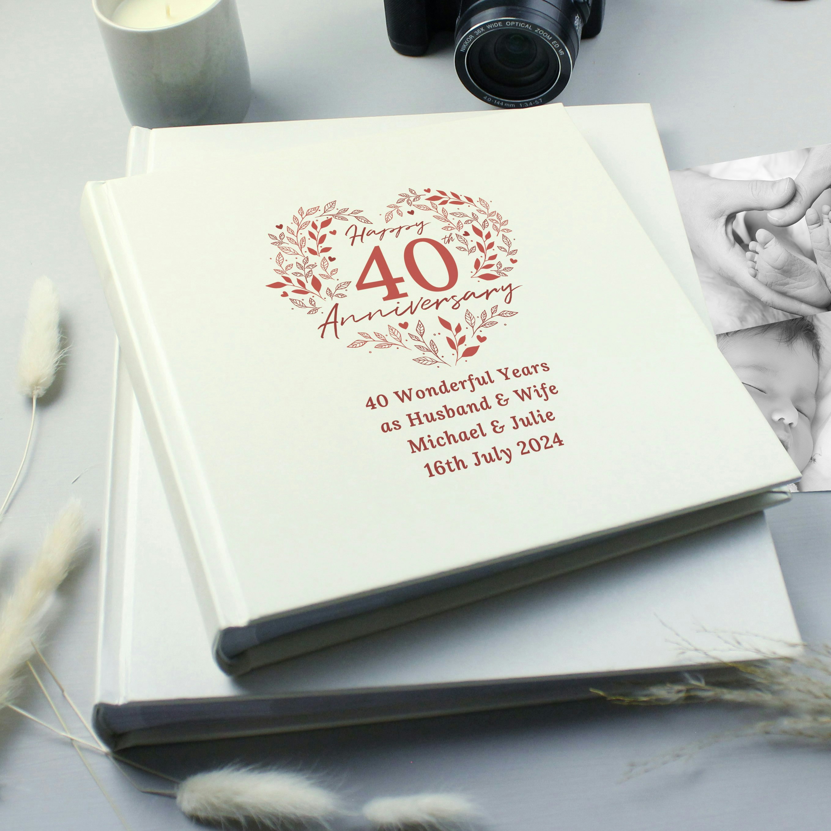 Rackhams Personalised 40Th Ruby Wedding Anniversary Photo Album