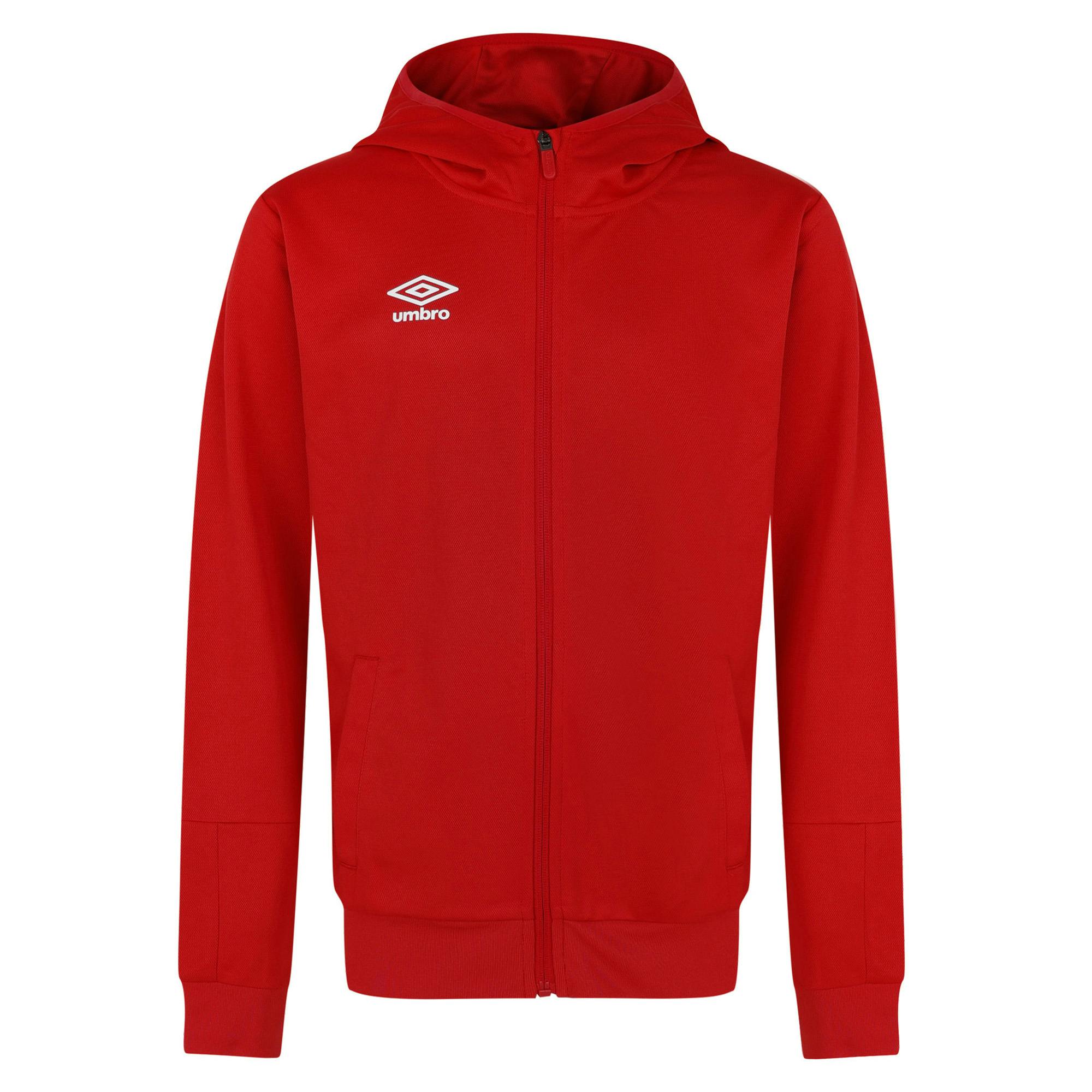 Umbro Black Kids Total Training Knitted Hoodie - Vermillion/ - 13 Years - Vermillion/ - 100% Polyester