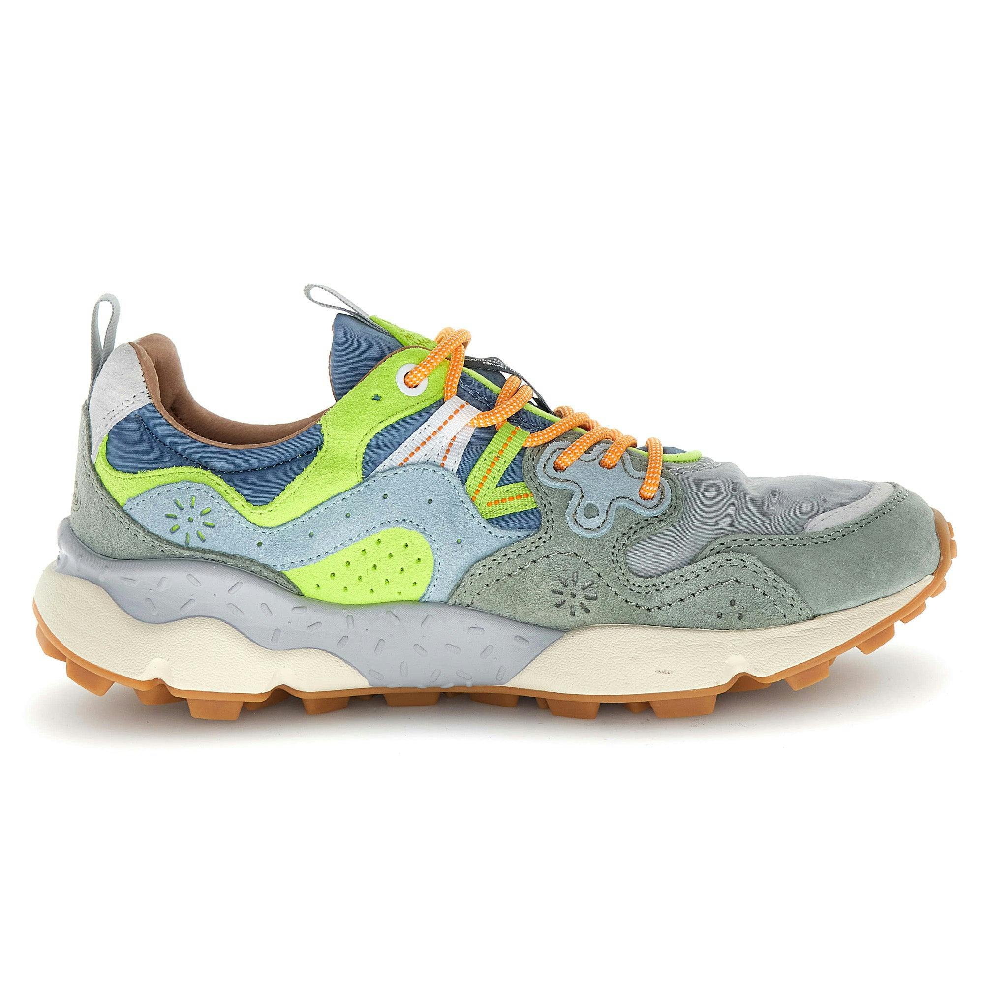 Flower Mountain Men's Light/Green Yamano 3 Trainers - Military/ Fluro - Eu 41