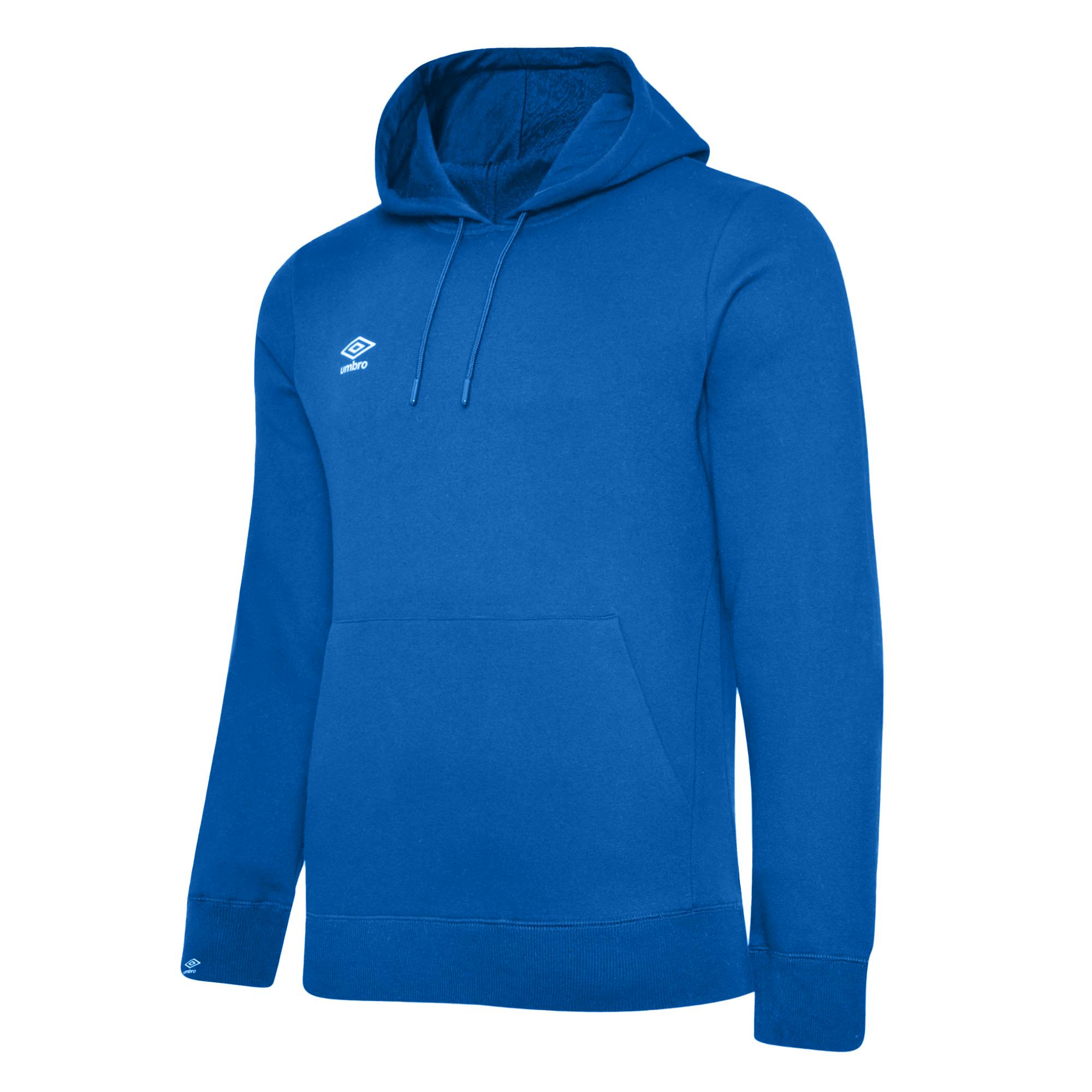 Umbro Men's Blue/White Club Leisure Hoodie - Royal - Royal - 4XL - 70% Cotton/30% Polyester