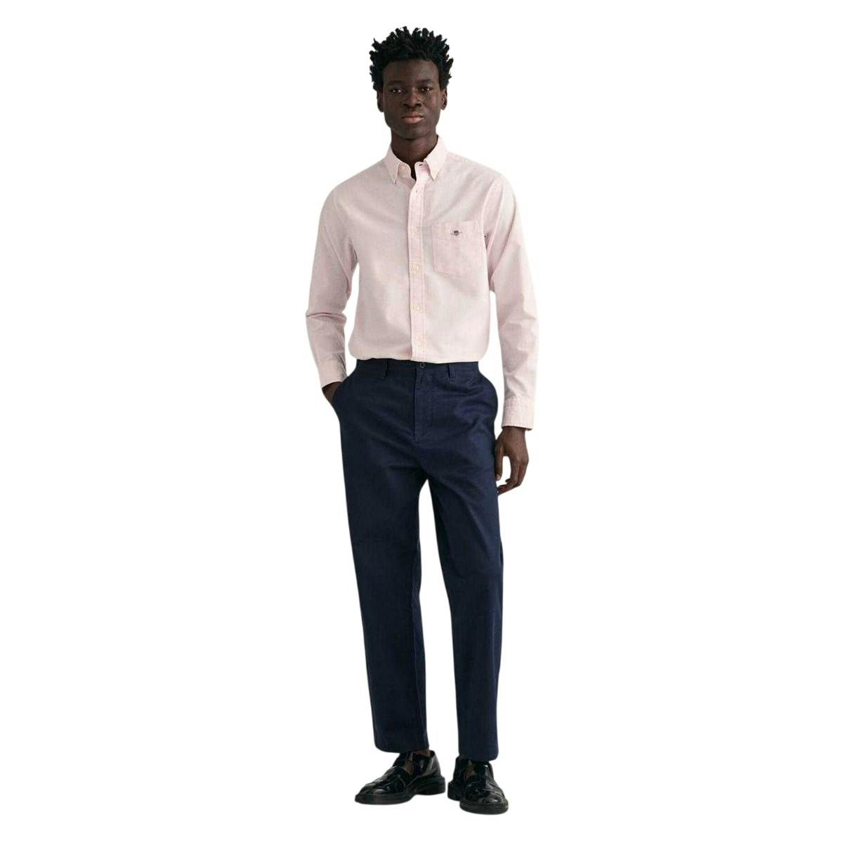 Gant Men's Pink Oxford Shirt - Pale - Xxl - Pale - 100% Cotton