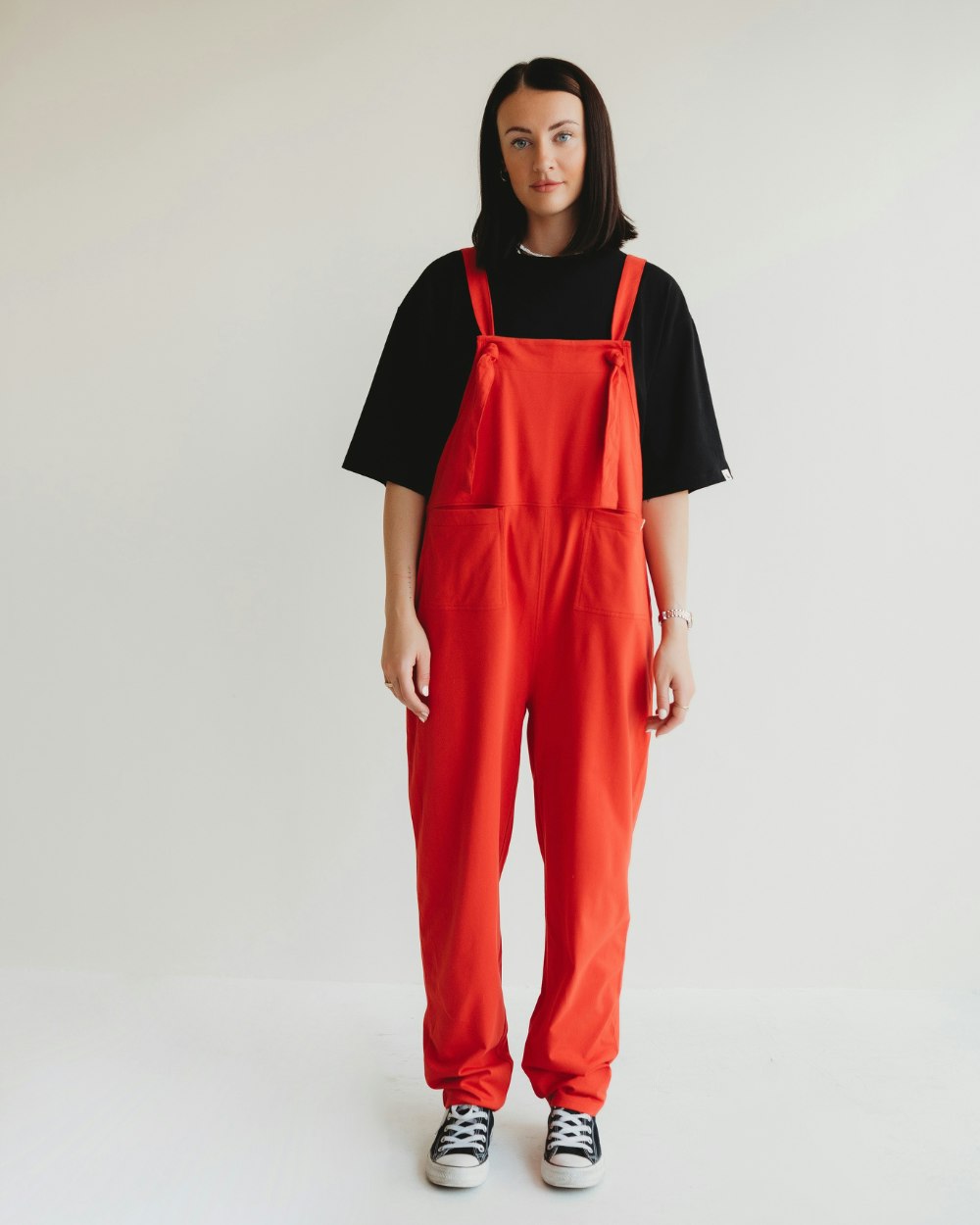 Turtledove London Red Lila Fire Hydrant Dungarees - S (Size 1)