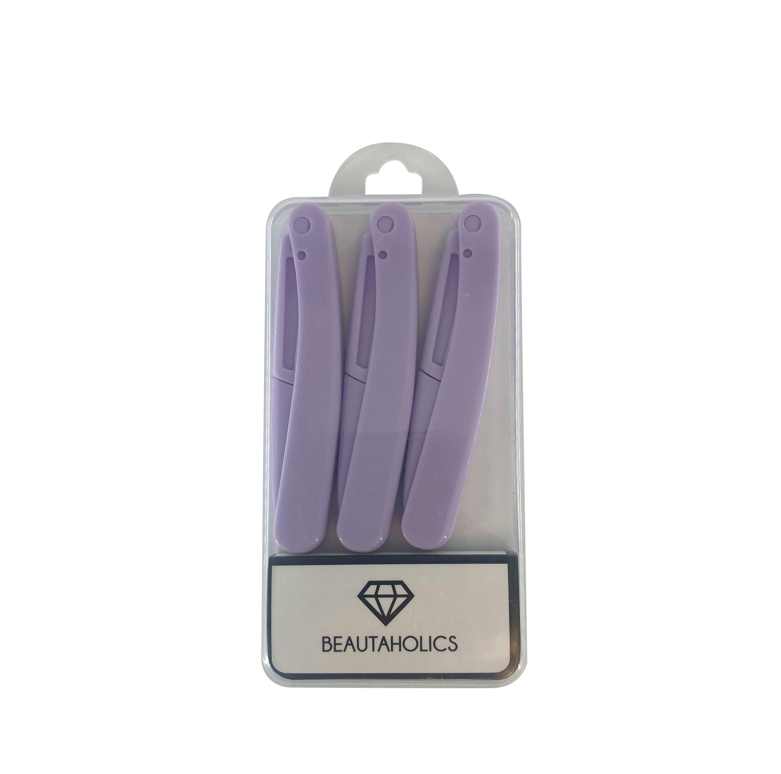 Beautaholics Purple Folding Dermaplaner & Eyebrow Shaper - Pack Of 3