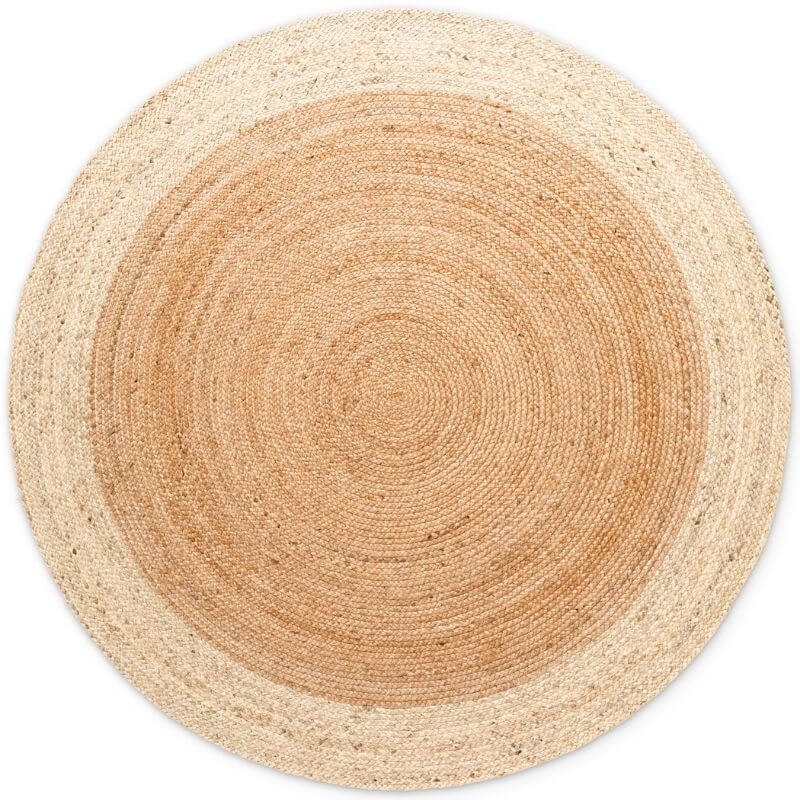 Rackhams Cream Jutta Natural Round Jute Rug - Ø 200 Cm