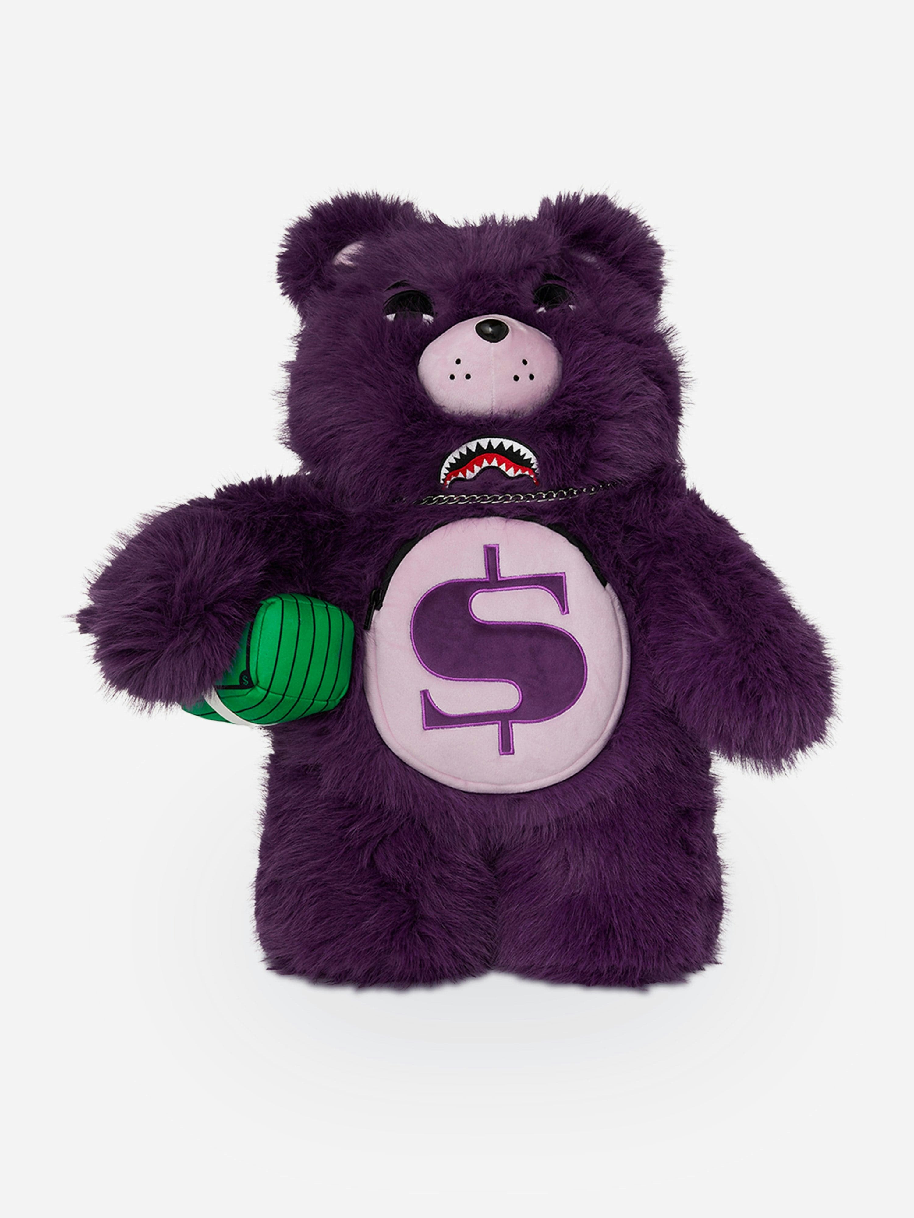 Sprayground Unisex Kids Purple Kids Fur Cray Money Bear Backpack In (63Cm) - One Size