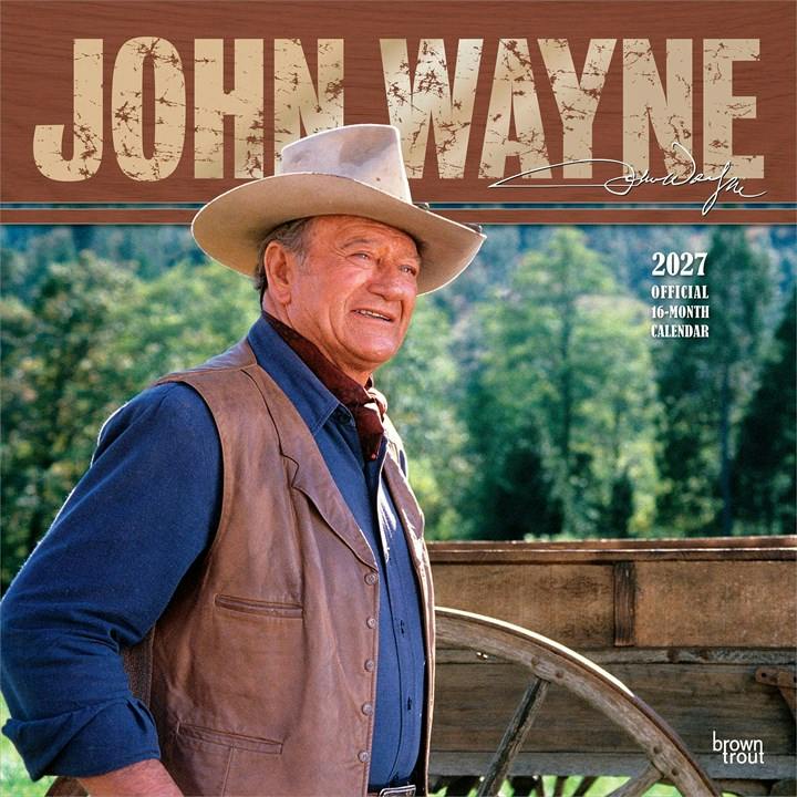 John Wayne Official 2027 12 X 24 Inch (Hanging) Monthly Square Wall Calendar Foil Stamped Cover Plastic-Free Browntrout - Image 6