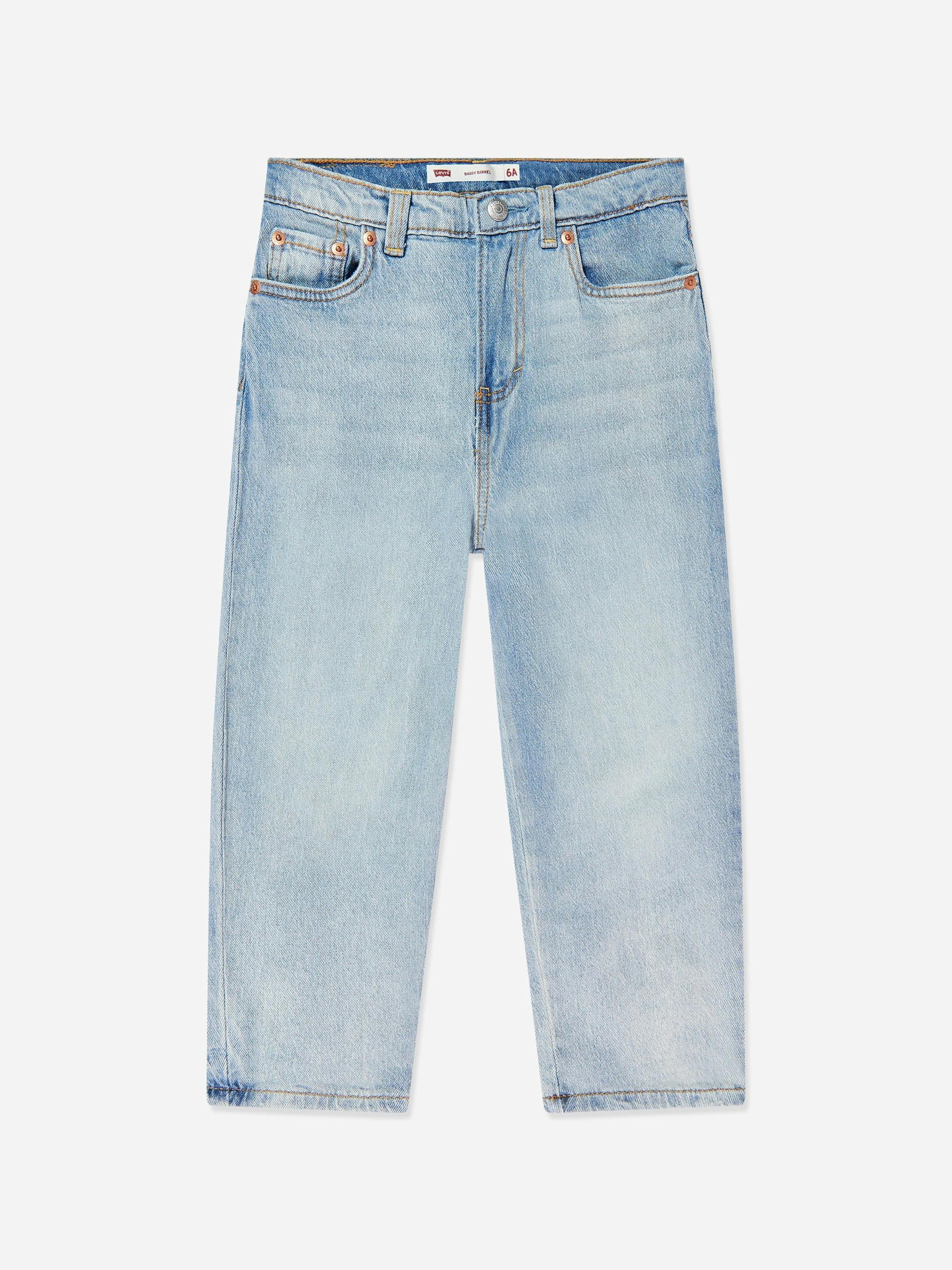 Levi's Kids Wear Girls Blue Levi's Baggy Barrel Jeans In - 14 Yrs