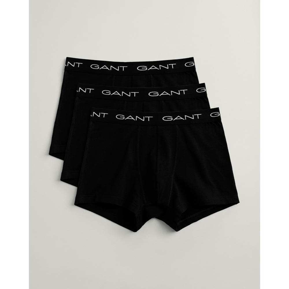 Gant Men's Black 3-Pack Cotton Jersey Trunks - 5 - 5 - Xl