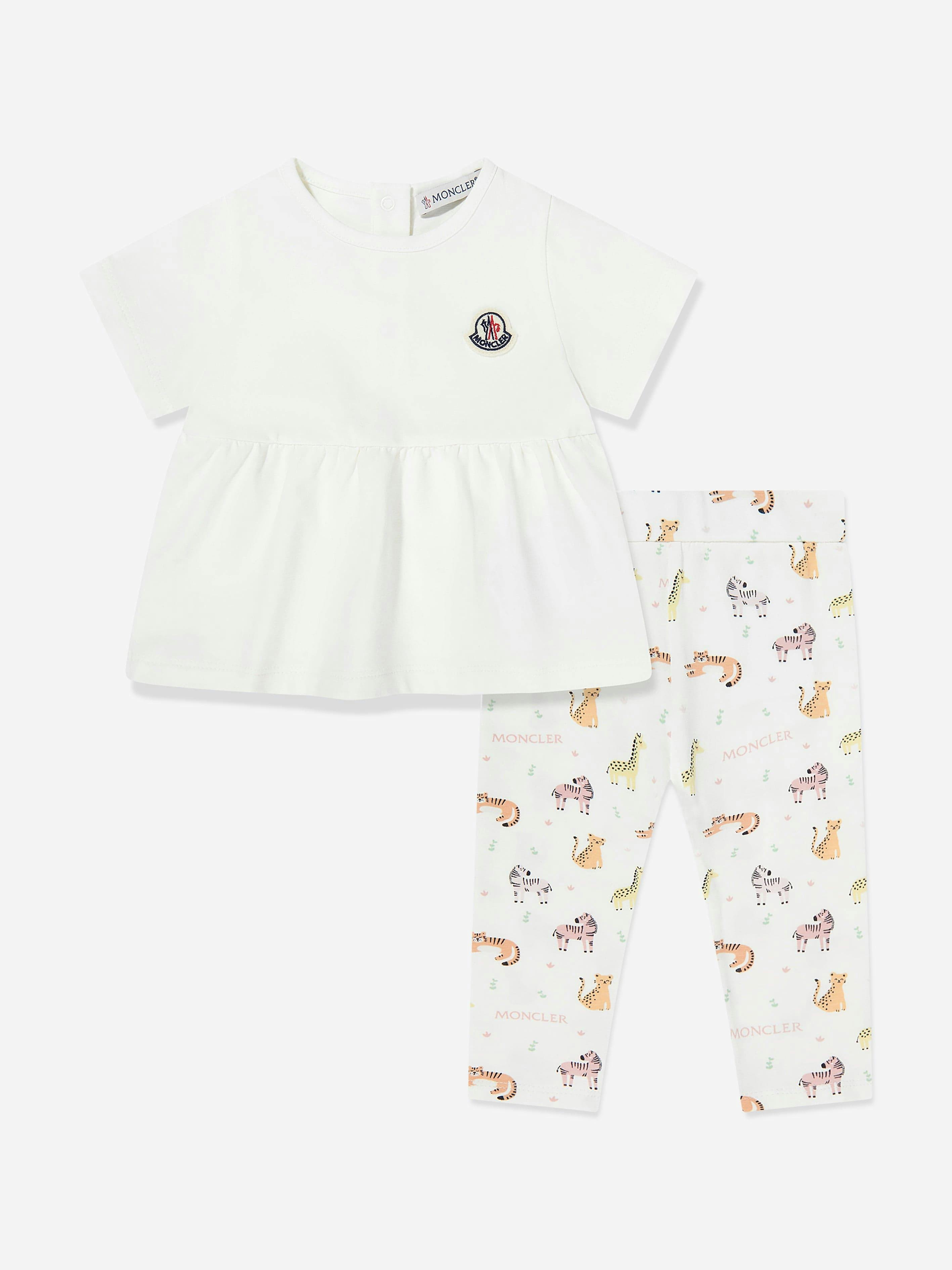 Moncler Enfant Women's Pink/Ivory Baby Girls Legging Set In - 12 - 18 Mths