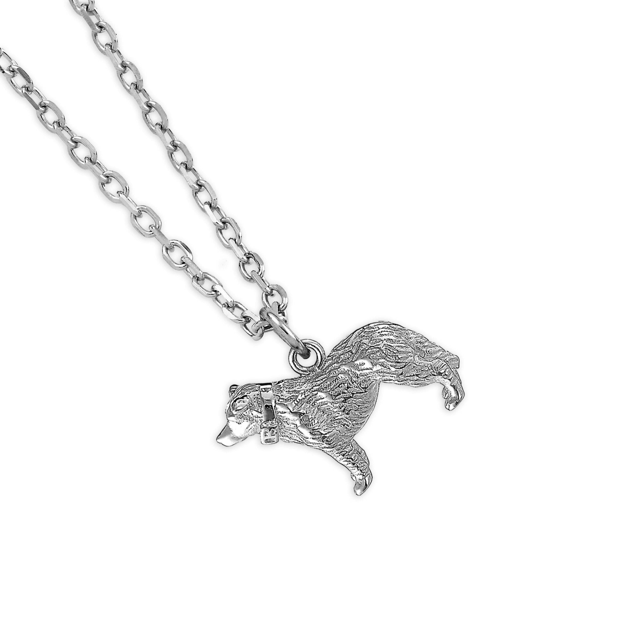 Mylee London Silver Border Collie Necklace - Personalised - No