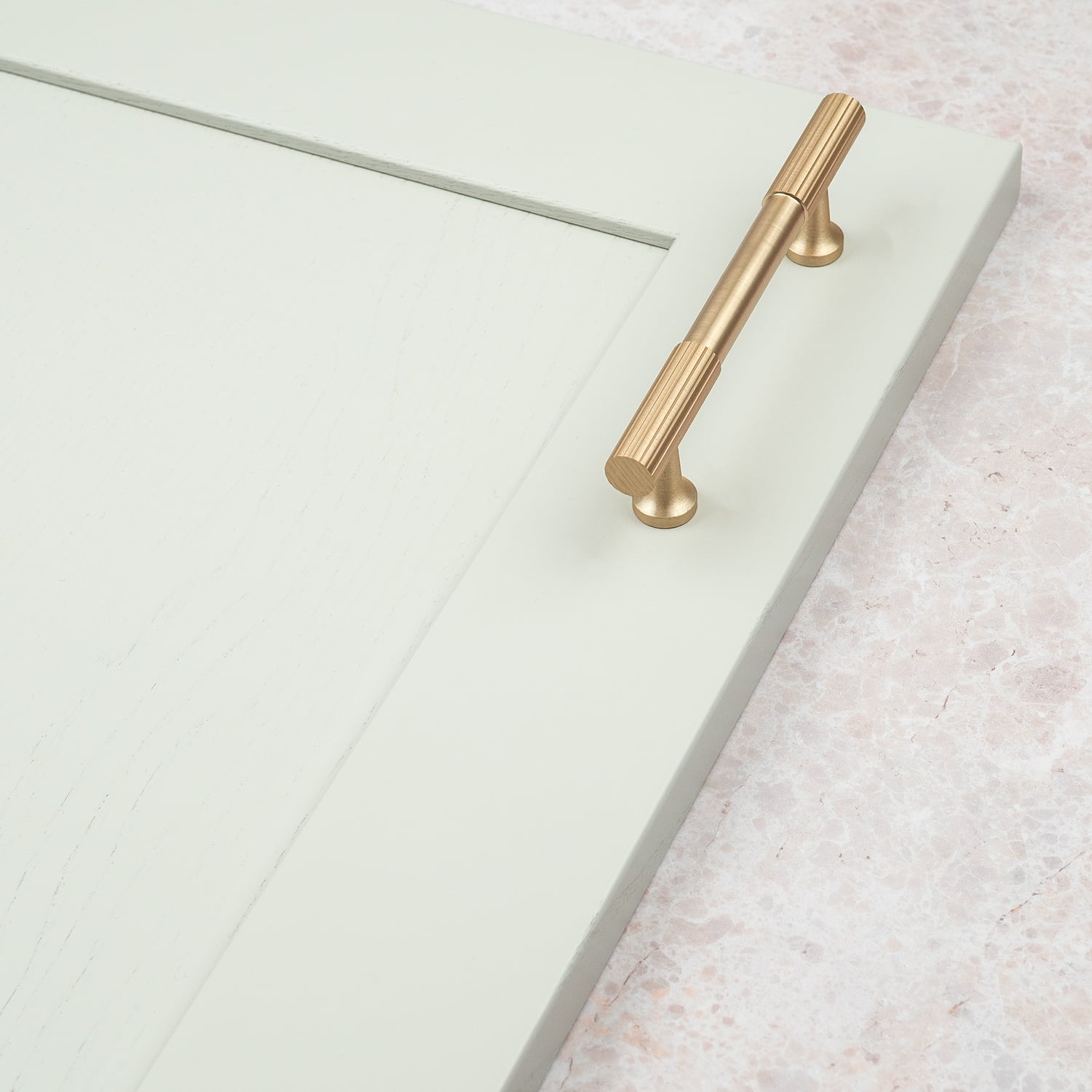 Handle & Home Brushed Brass Reeded Handle 96Mm - Image 5