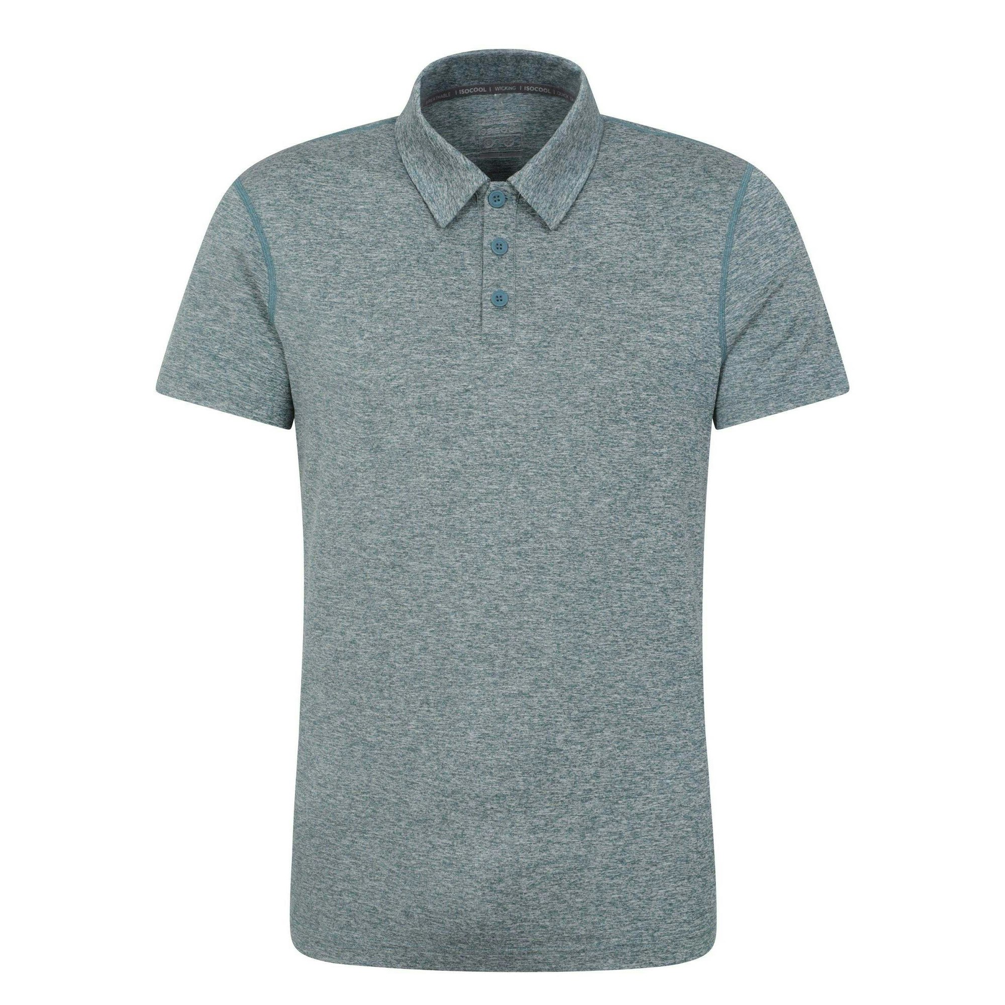 Mountain Warehouse Men's Dark/Grey Deuce Isocool Polo Shirt - Xxl