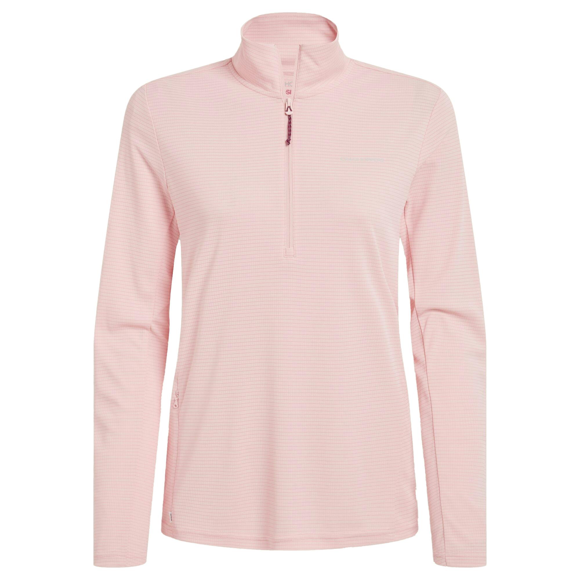 Craghoppers Women's Nosilife Half Zip Top - Sherbet - 14 Uk - Sherbet - 100% Recycled Polyester