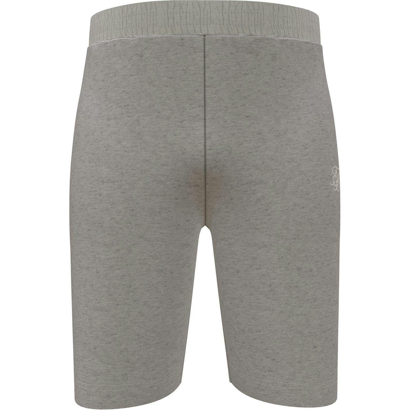 Siksilk Men's Grey Logo Sweat Shorts - Marl Marl - Xs - Marl Marl - 100% Mixed