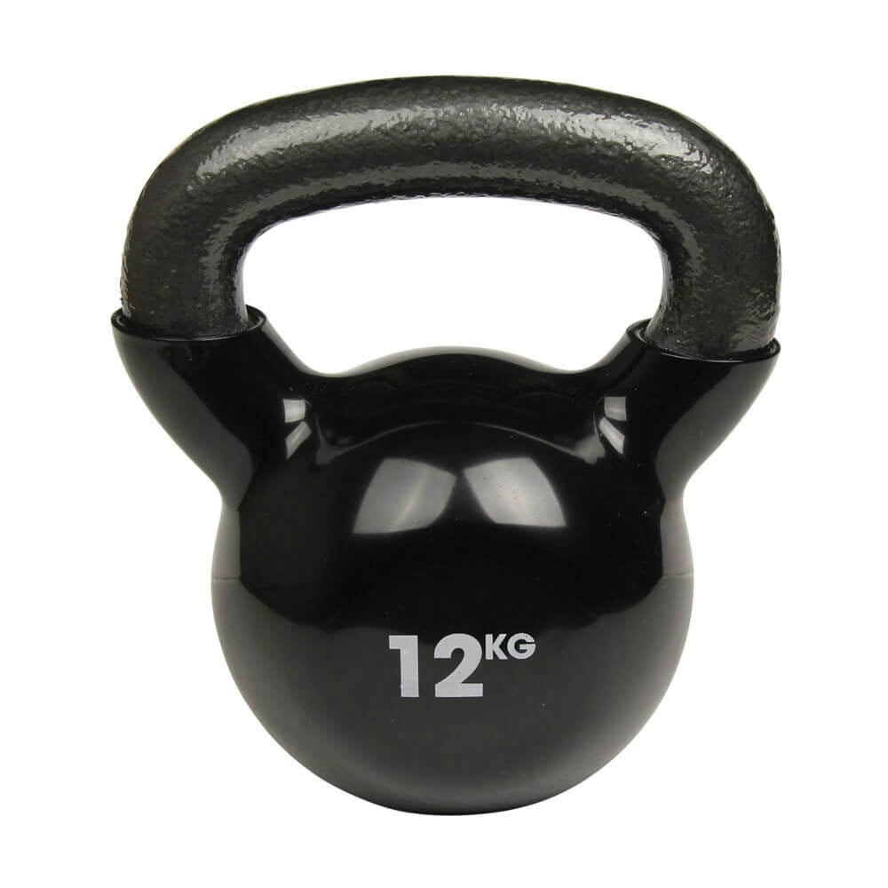 Fitness Mad Black 12Kg Cast Iron Kettlebell