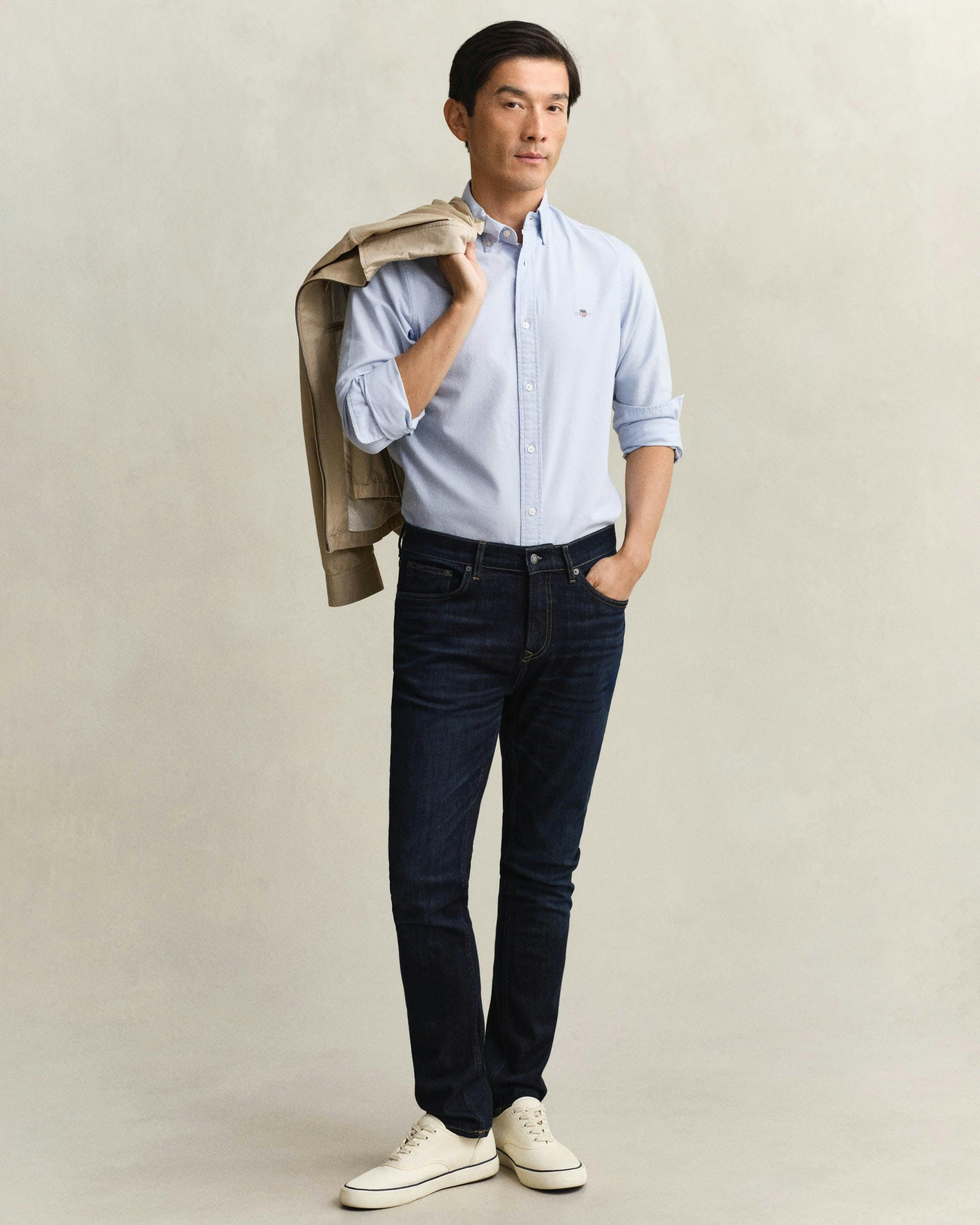 Gant Men's Dark/Blue Slim Fit Jeans - 962 Broken In - 962 Broken In - W34 L32