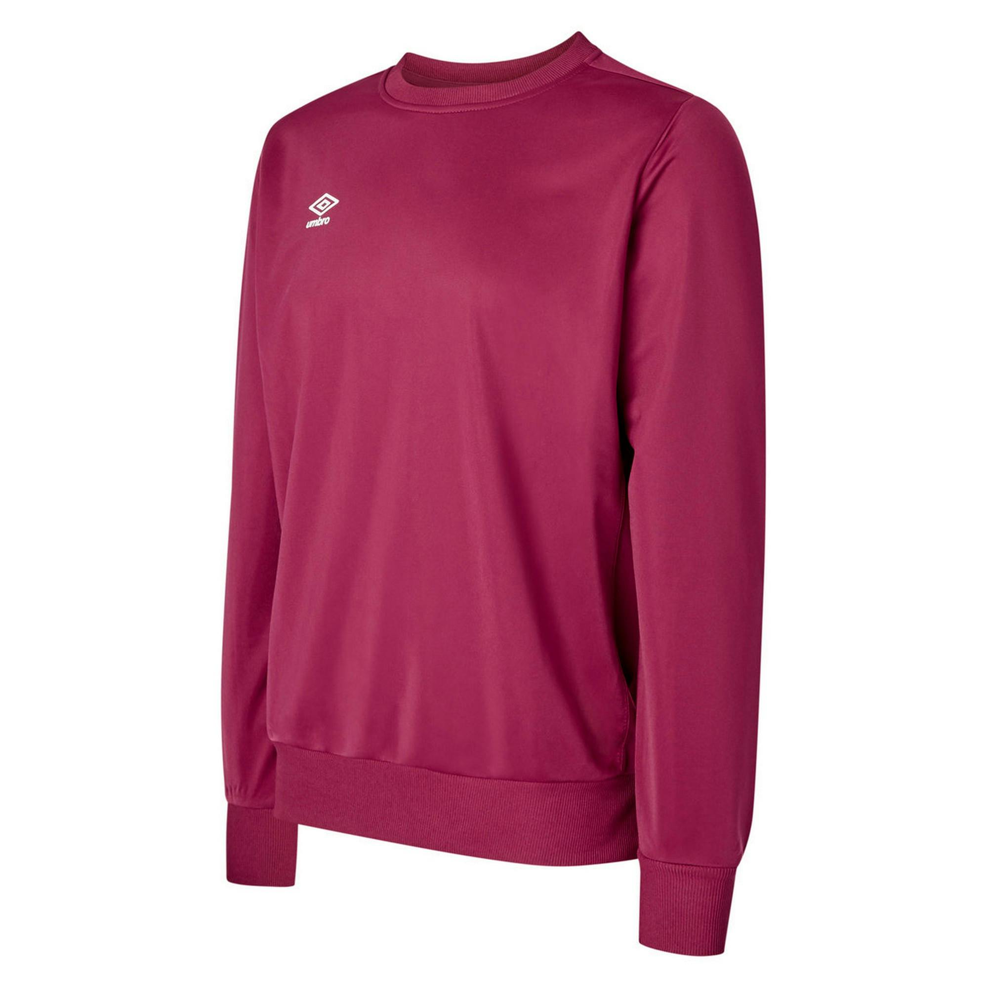 Umbro Kids Polyester Sweatshirt - New Claret - 13 Years - New Claret - 100% Knitted Polyester