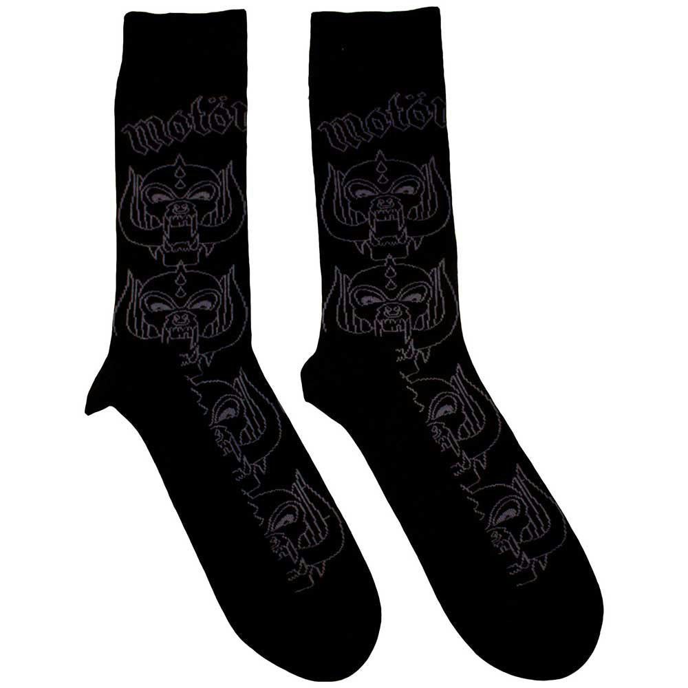 Paradiso Clothing Unisex Black Motorhead Warpig Outlines Ankle Socks