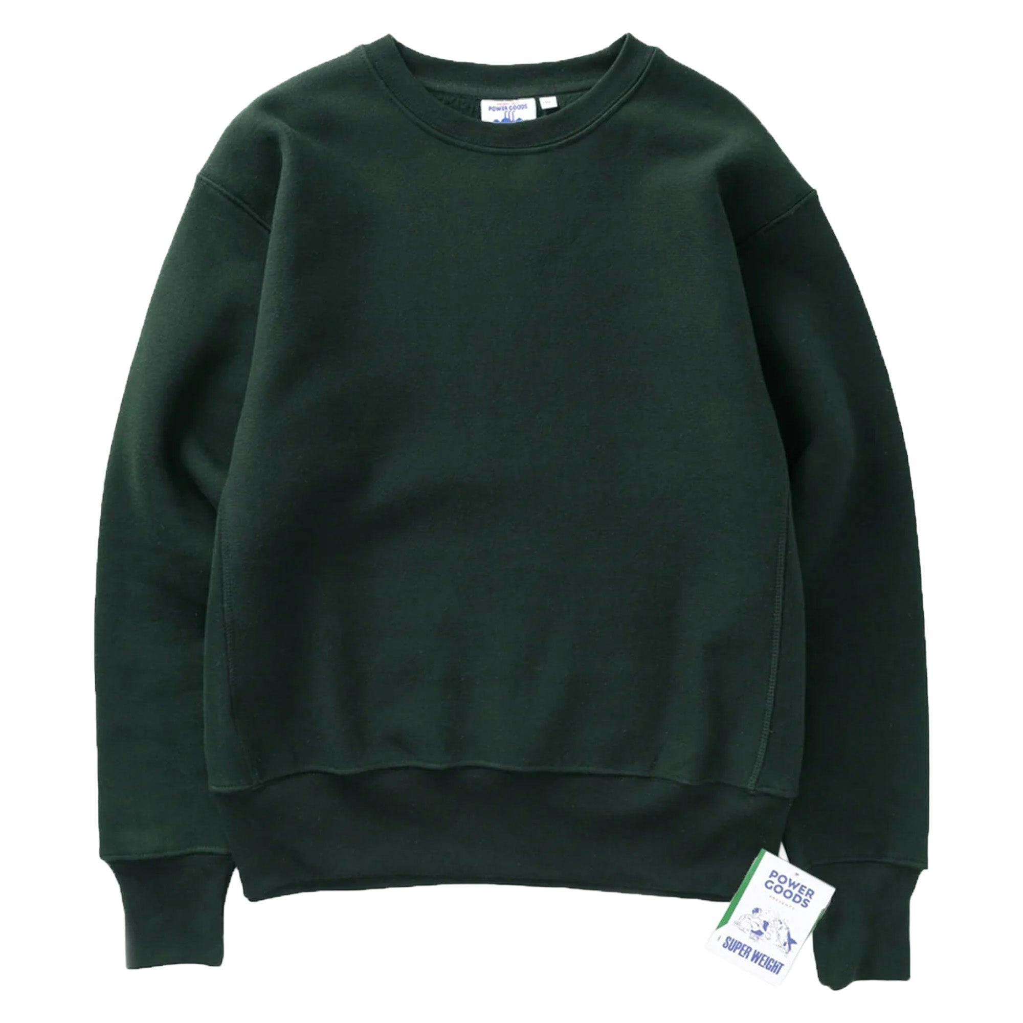 Power Goods Green Super Weight Crewneck - Forest - X-Large