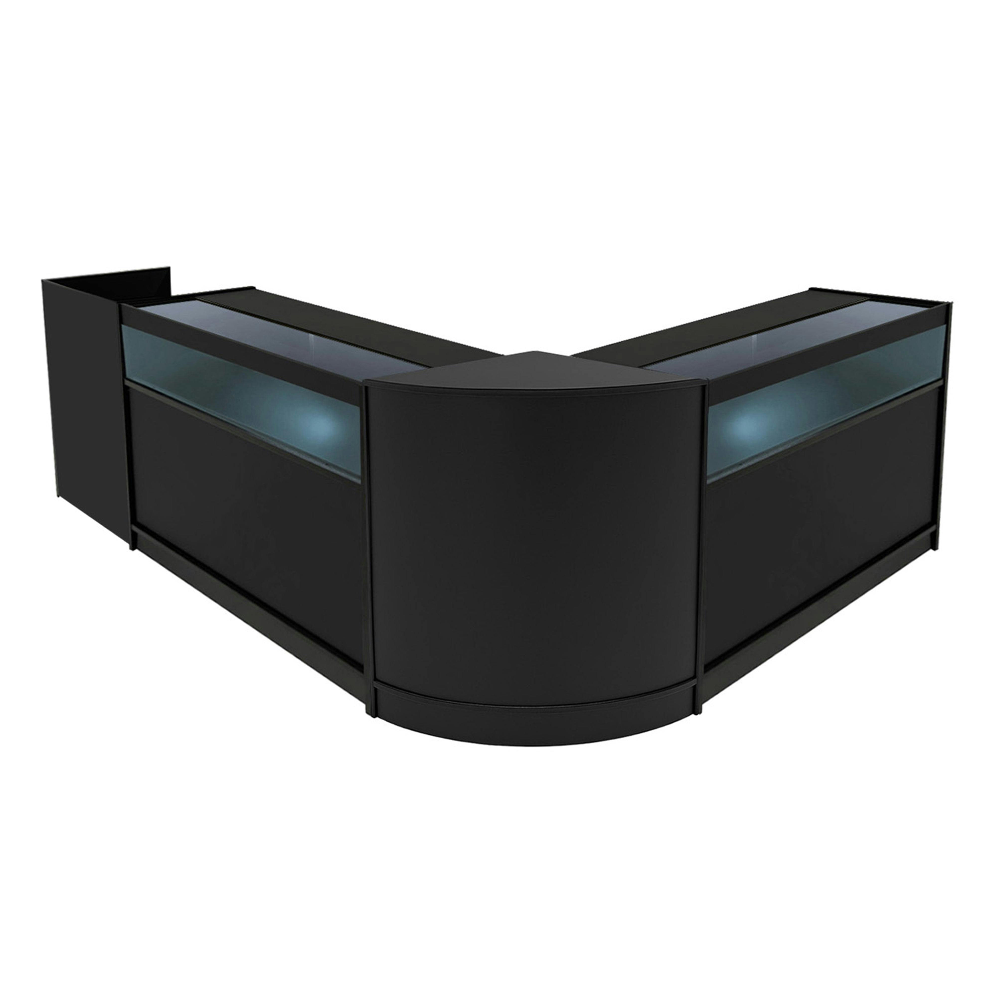 Rackhams Black Luna Led Shop Counter Set Cm60, Tb60 & 2 X B1200