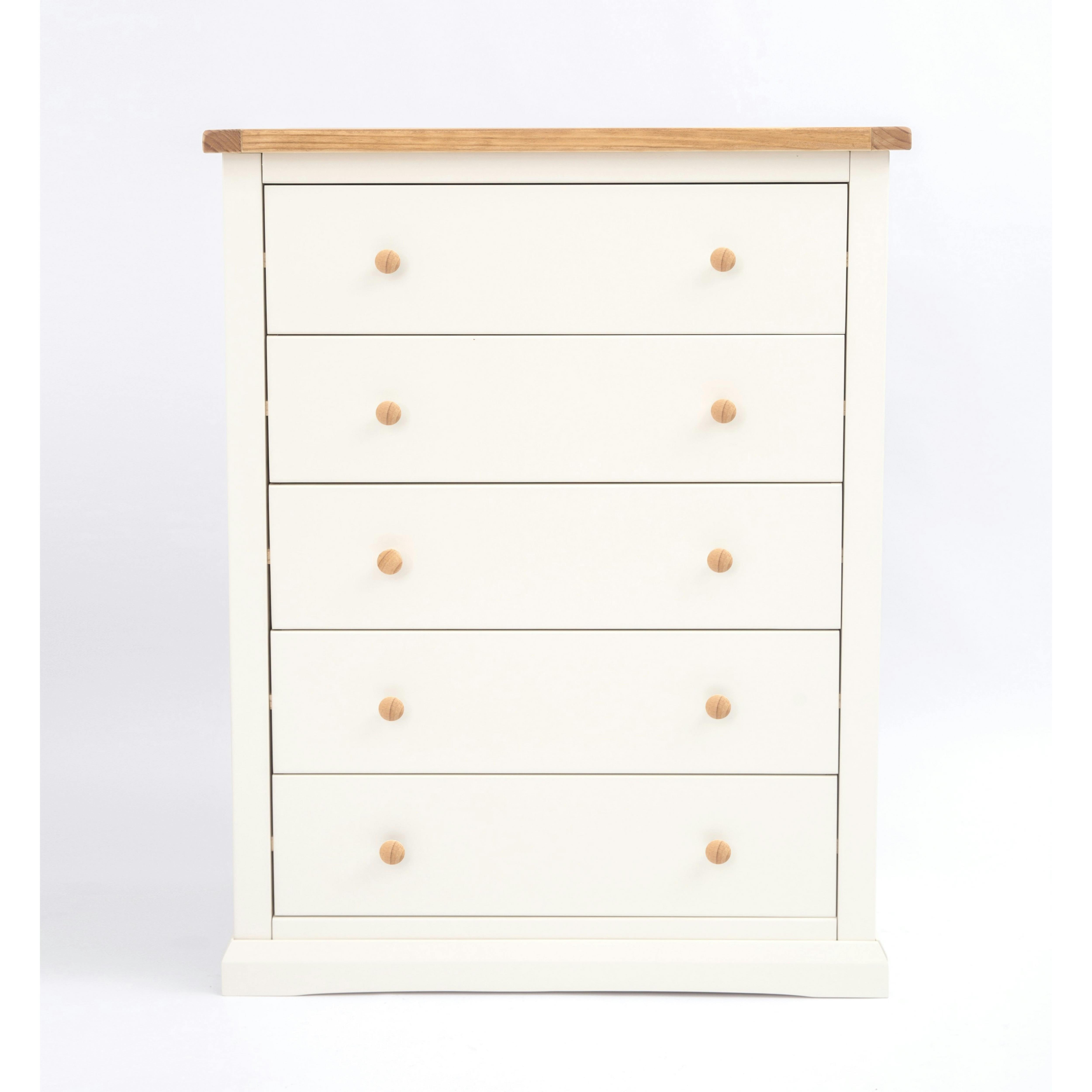 Cabinet Bits - Chest of Drawers - 5 Drawer - White - Wood - Image 3