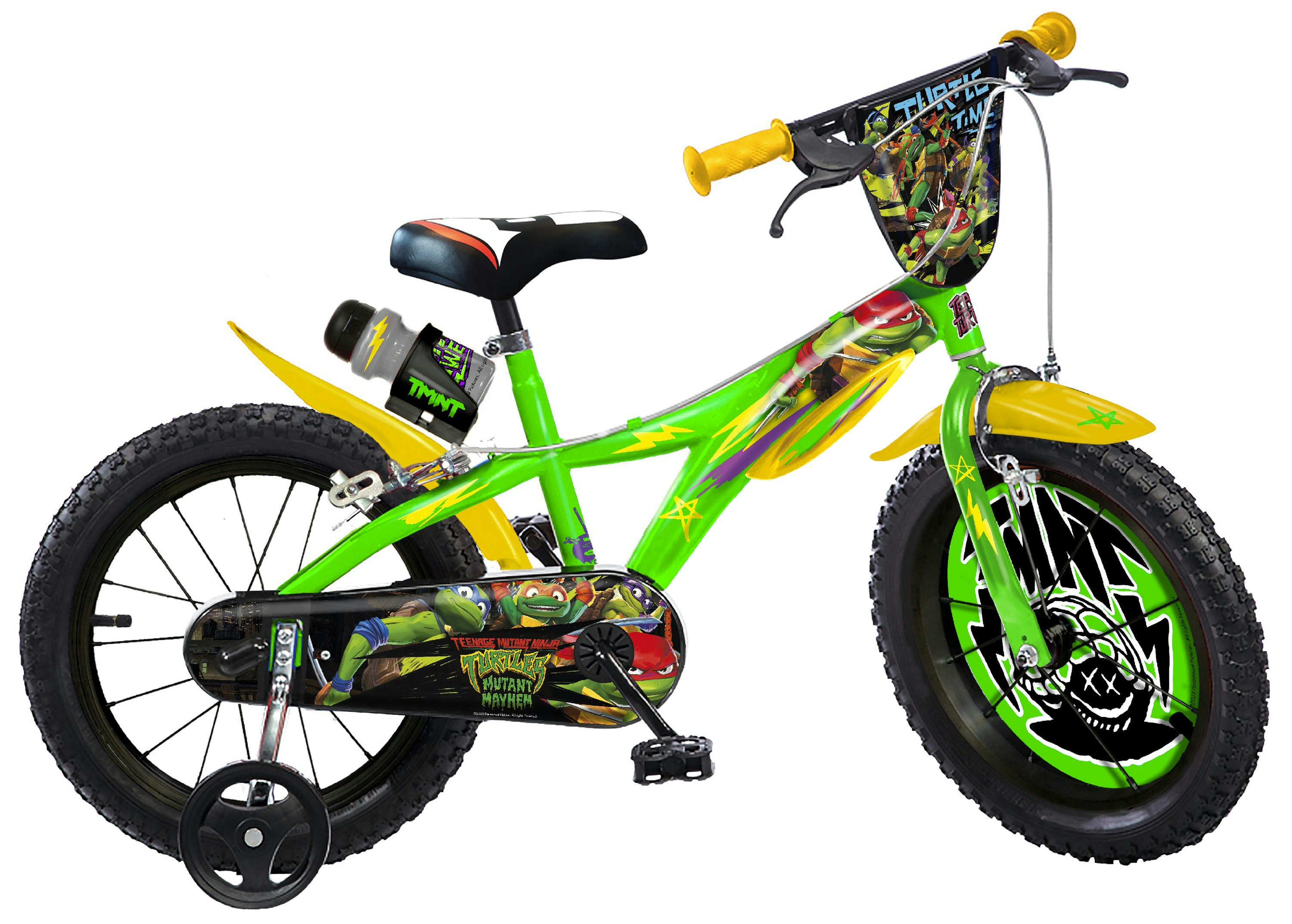Dino Bikes 16 inch Kids Bicycle - Teenage Mutant Ninja Turtles - Green - Image 8