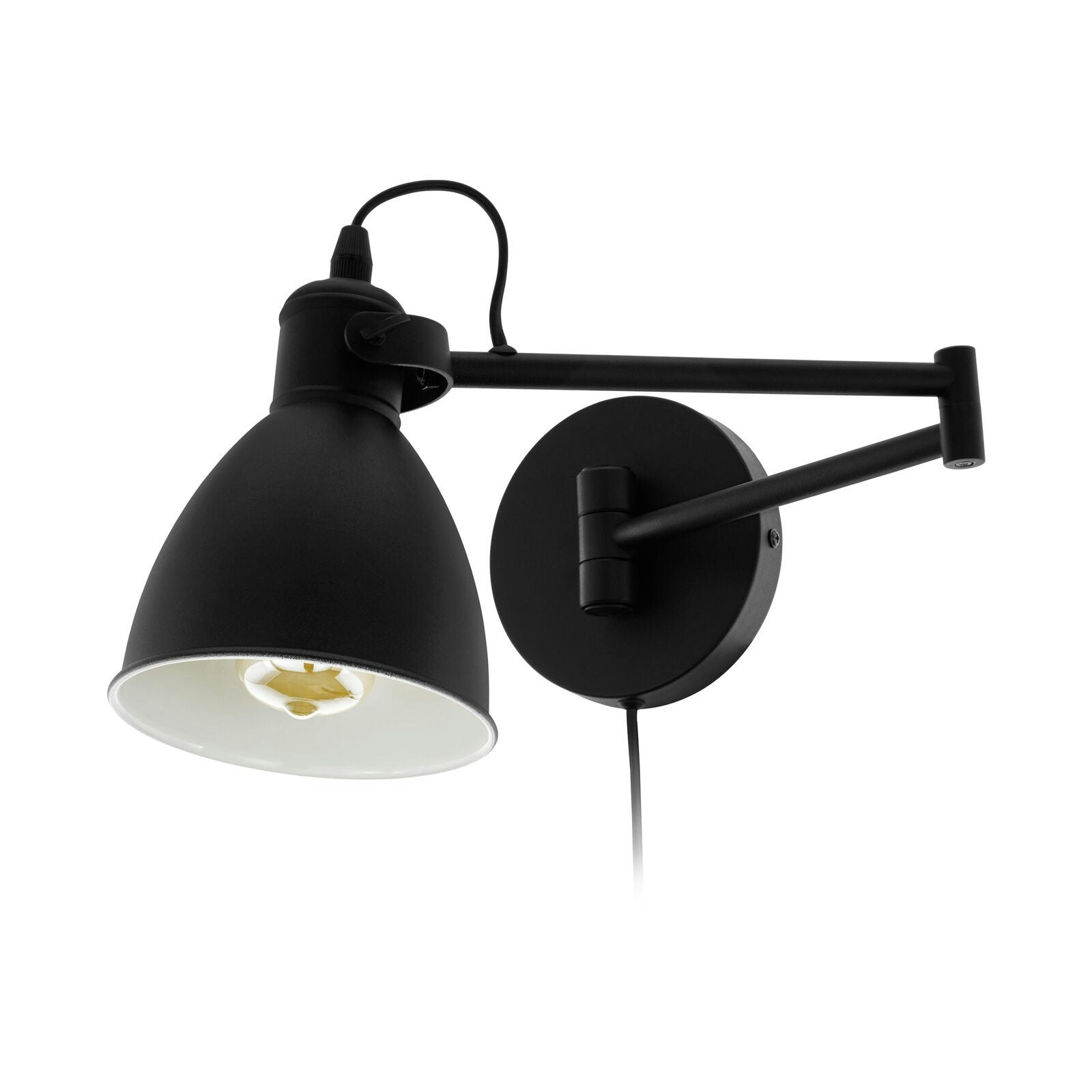Loops Light/Black/White Wall Flush Ceiling Colour Shade Inner Moveable Bulb E27 10W Size 10