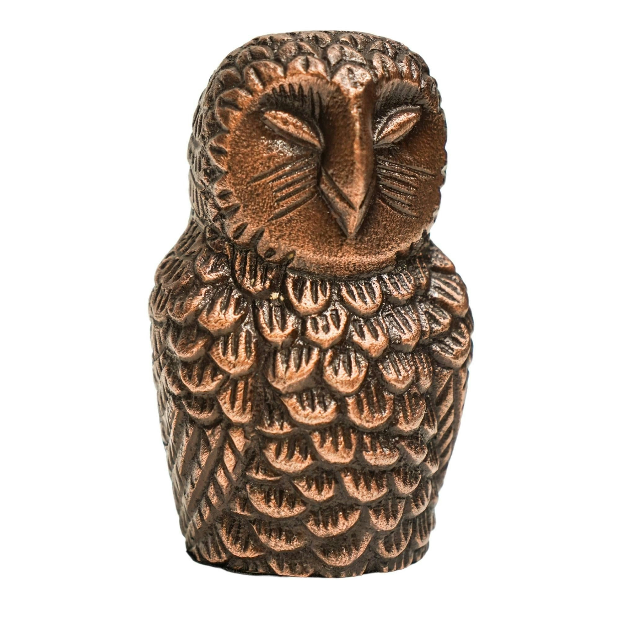 Rackhams Cast Aluminium Owl Candle Holder - Antique Brass