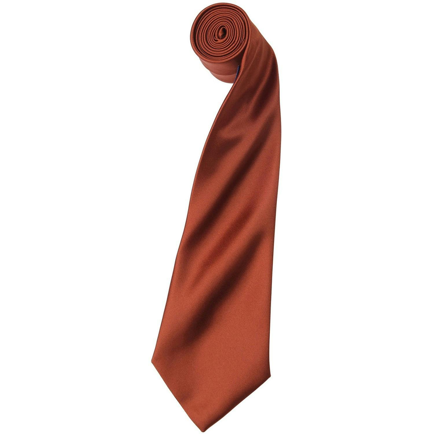 Premier (One Size, Chestnut) Unisex Adult Colours Satin Tie - Image 3