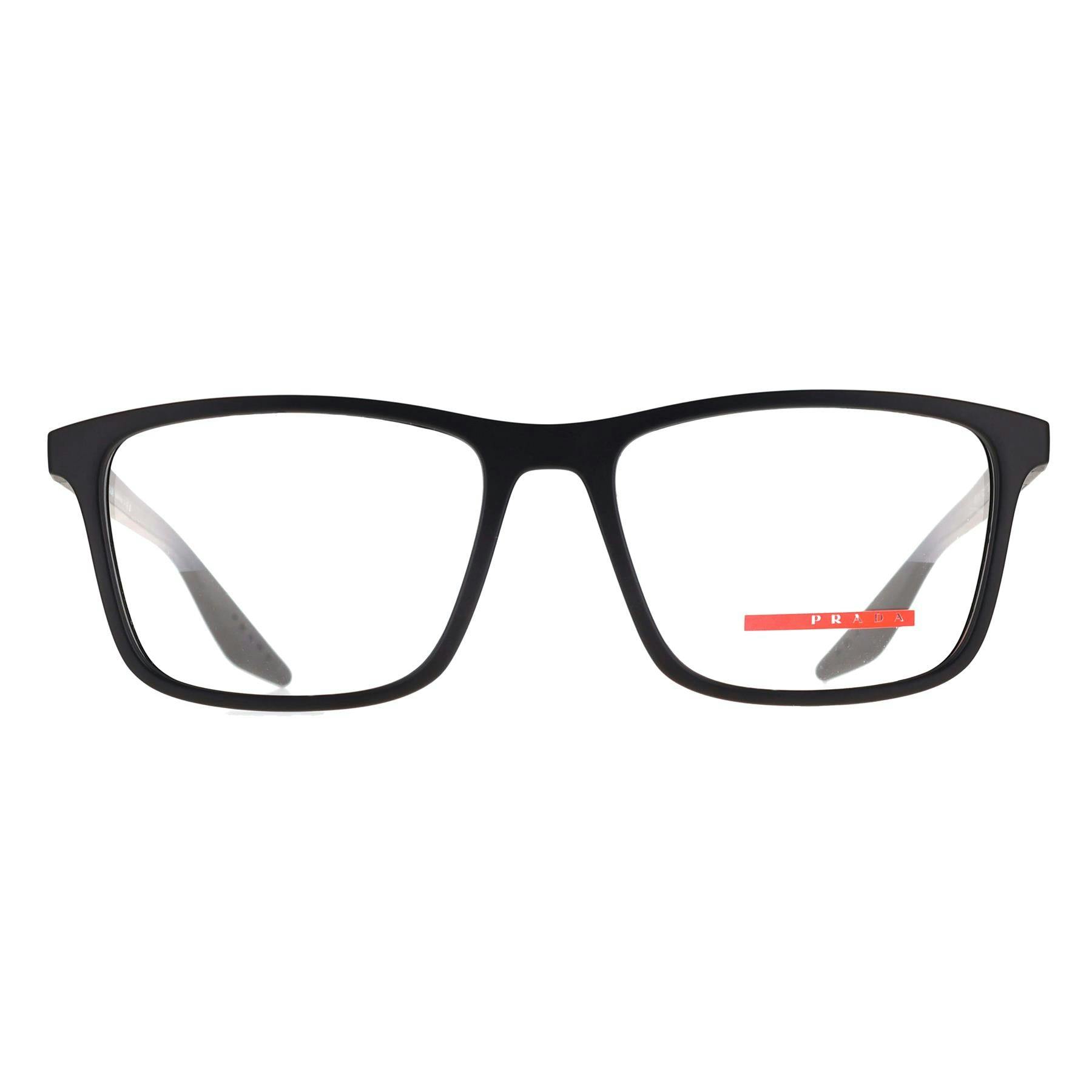 Prada Linea Rossa Men's Black Ps 01Qv Dg01o1 Man Optical Frames Nylon Pillow Normal - Image 4