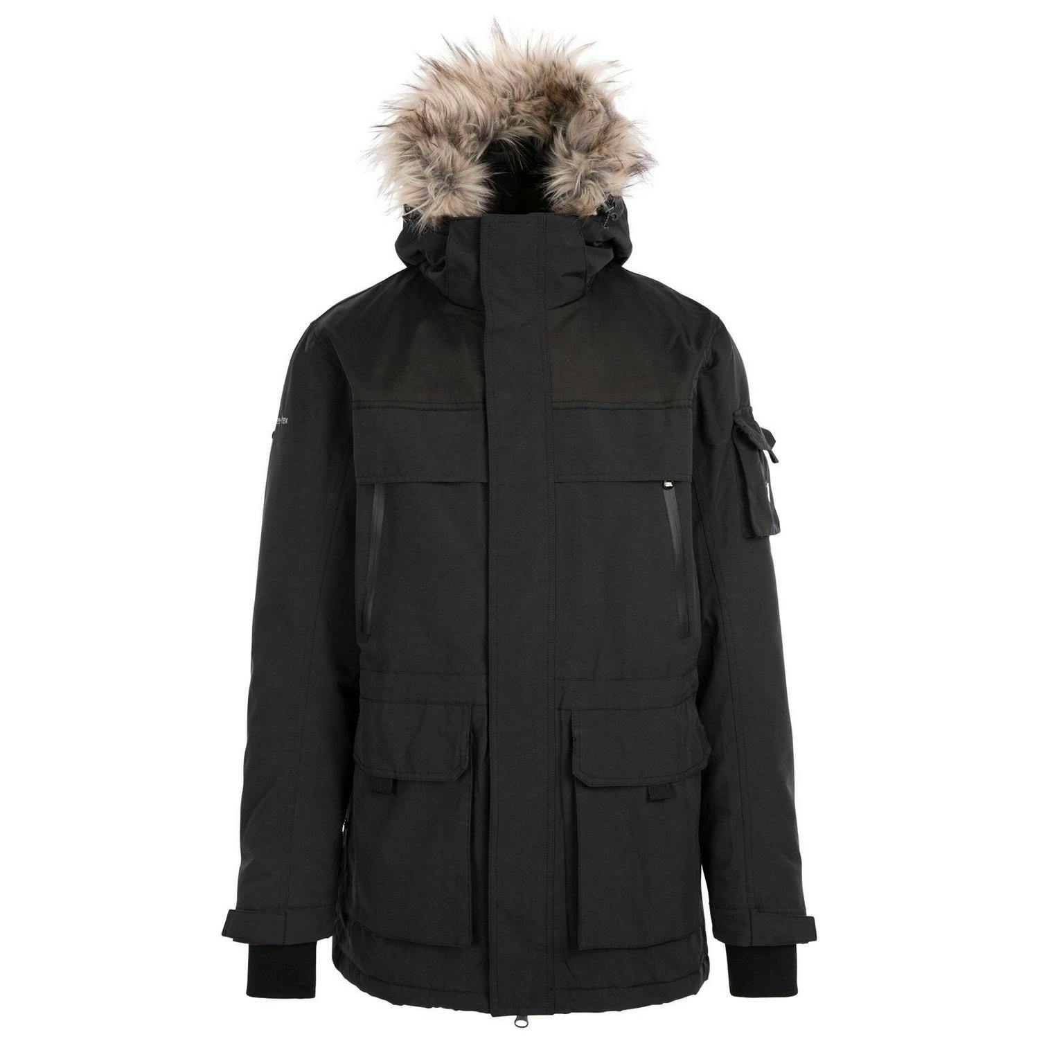 Trespass Men's Black Pillaton Ski Jacket - 3XL - 50% Polyester/30% Cotton/20% Polyamide