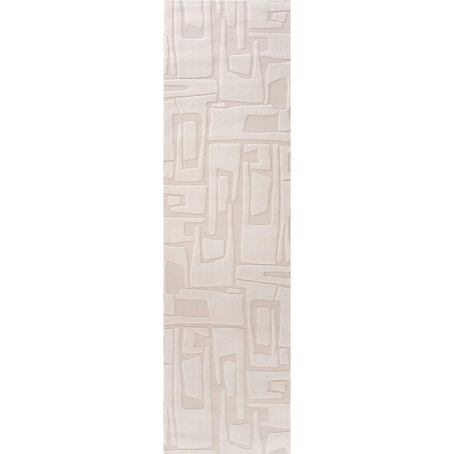 Rackhams Cream Loft Abstract Rug - 80X300 Cm