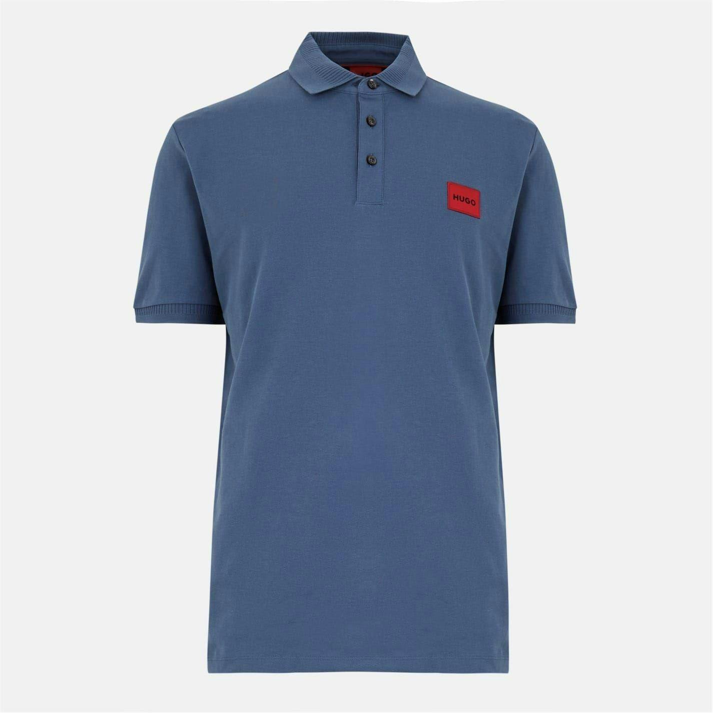 Hugo Men's Blue Deruso Polo Shirt - Medium - Xs - Medium - 100% Cotton
