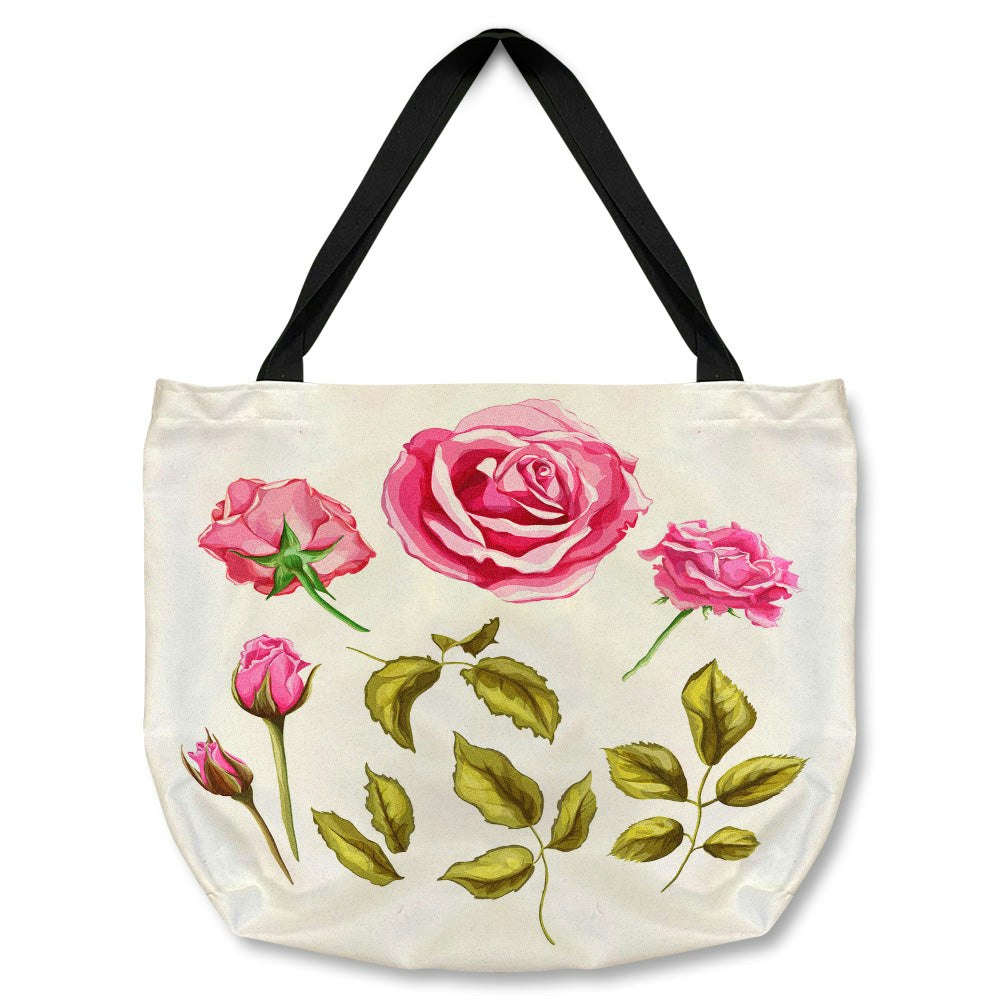 Benjamin Tate Design Roses & Leaves Tote Bag