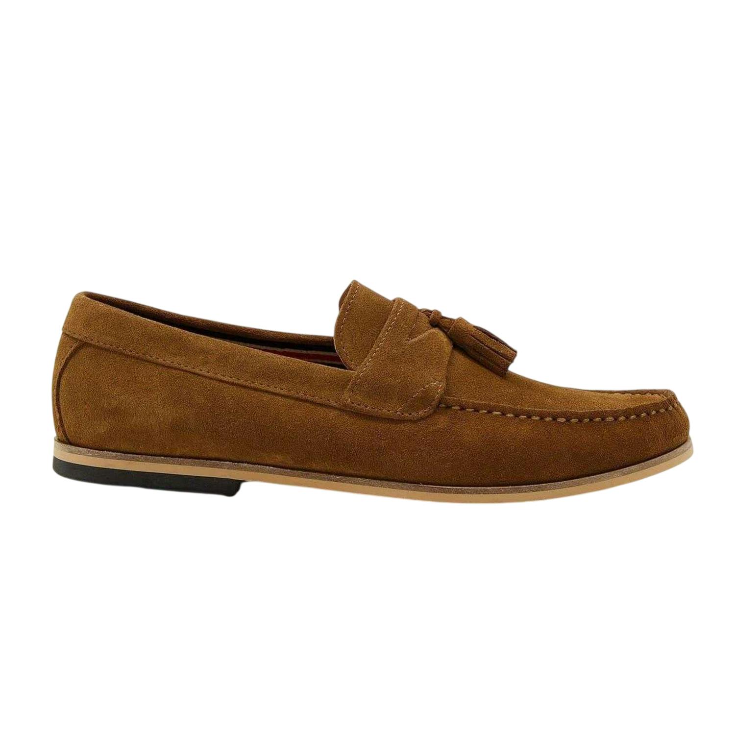 Dune London Men's Bart Suede Loafers - Tan - 8 Uk - Tan - 100% Mixed