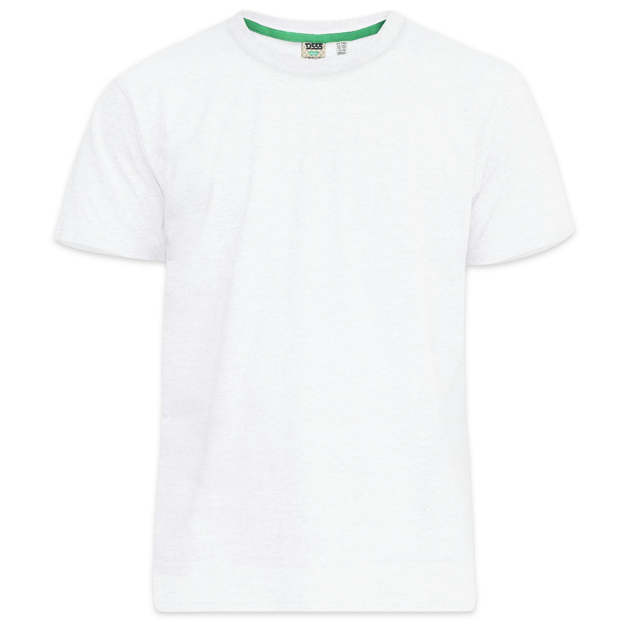 Duke Men's White D555 Flyers Crew Neck Kingsize T-Shirt - 8XL - 100% Cotton
